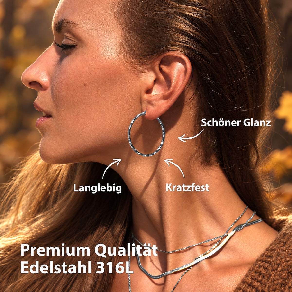 hoops earring silber