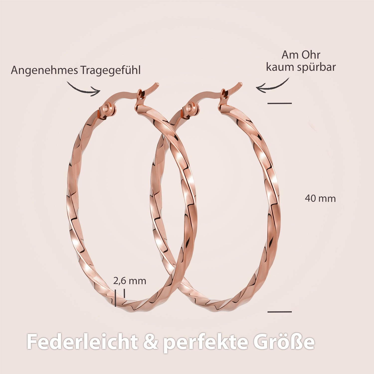 hoops ohrringe rosegold