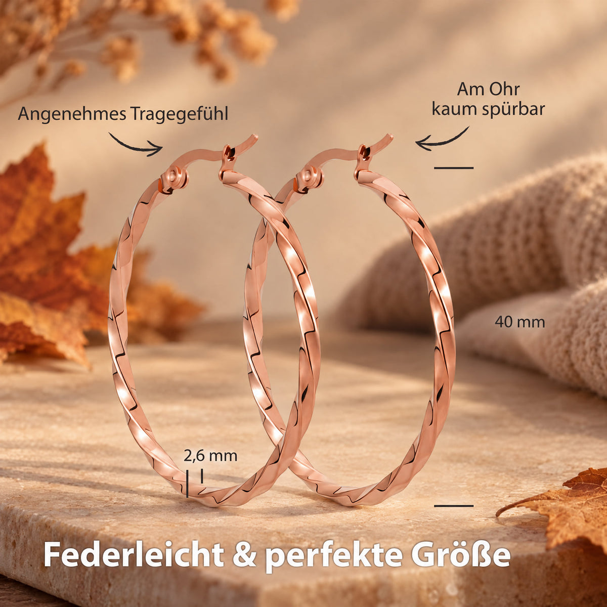 hoops ohrringe rosegold