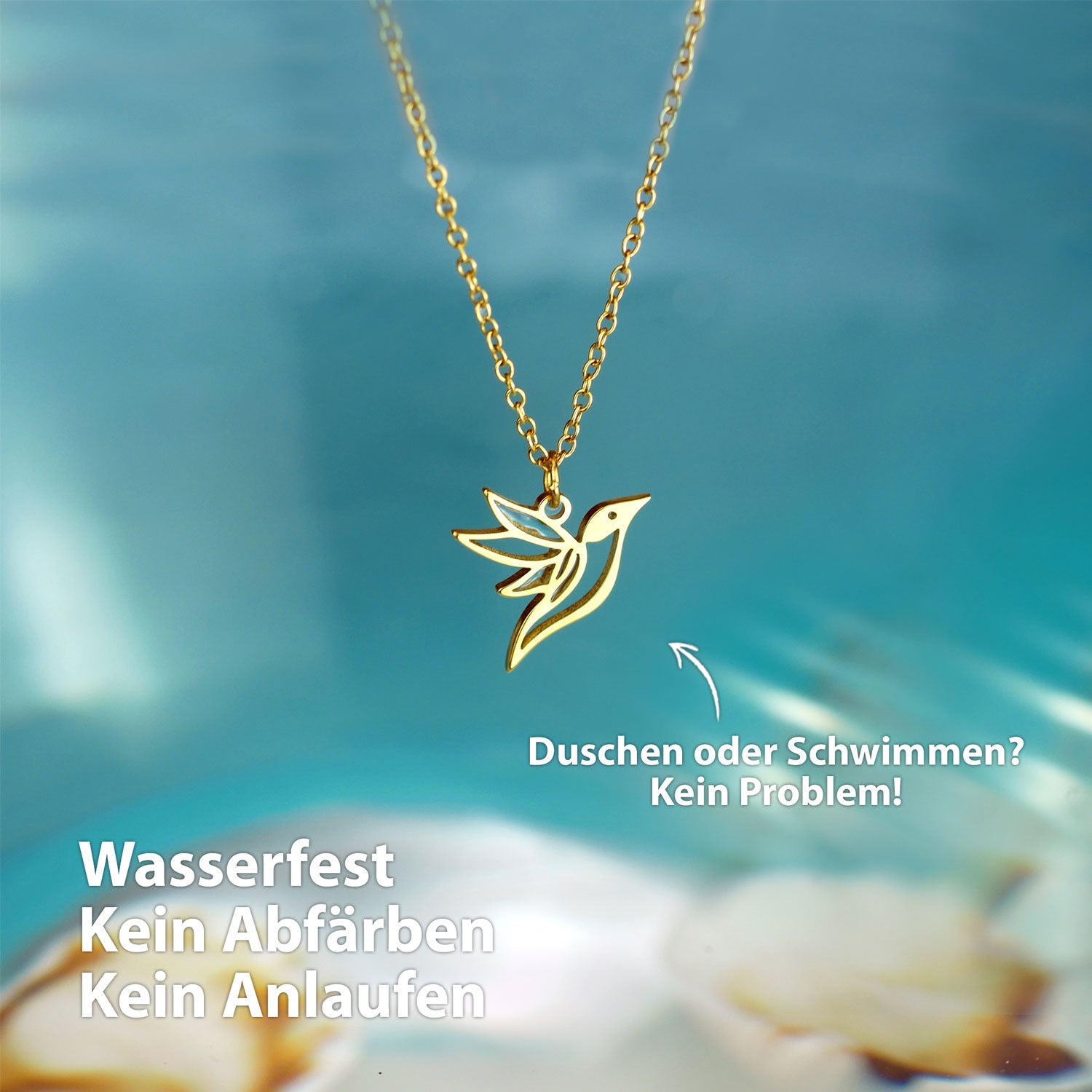 Kette Kolibri Gold Wasserfest