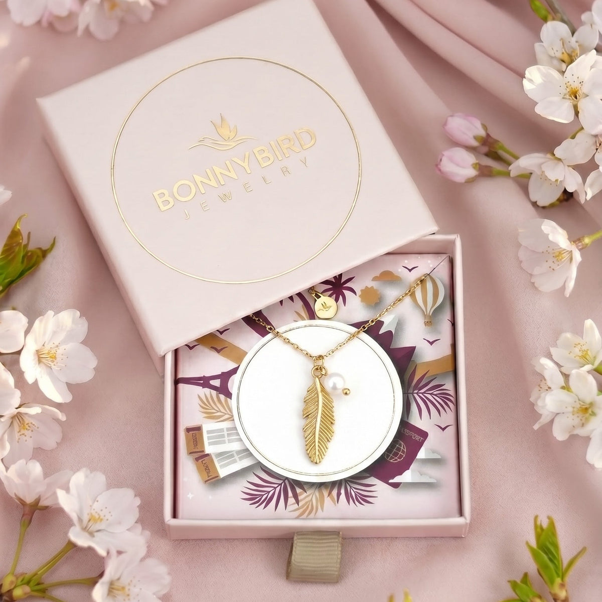 BonnyFeather Feder Kette Gold