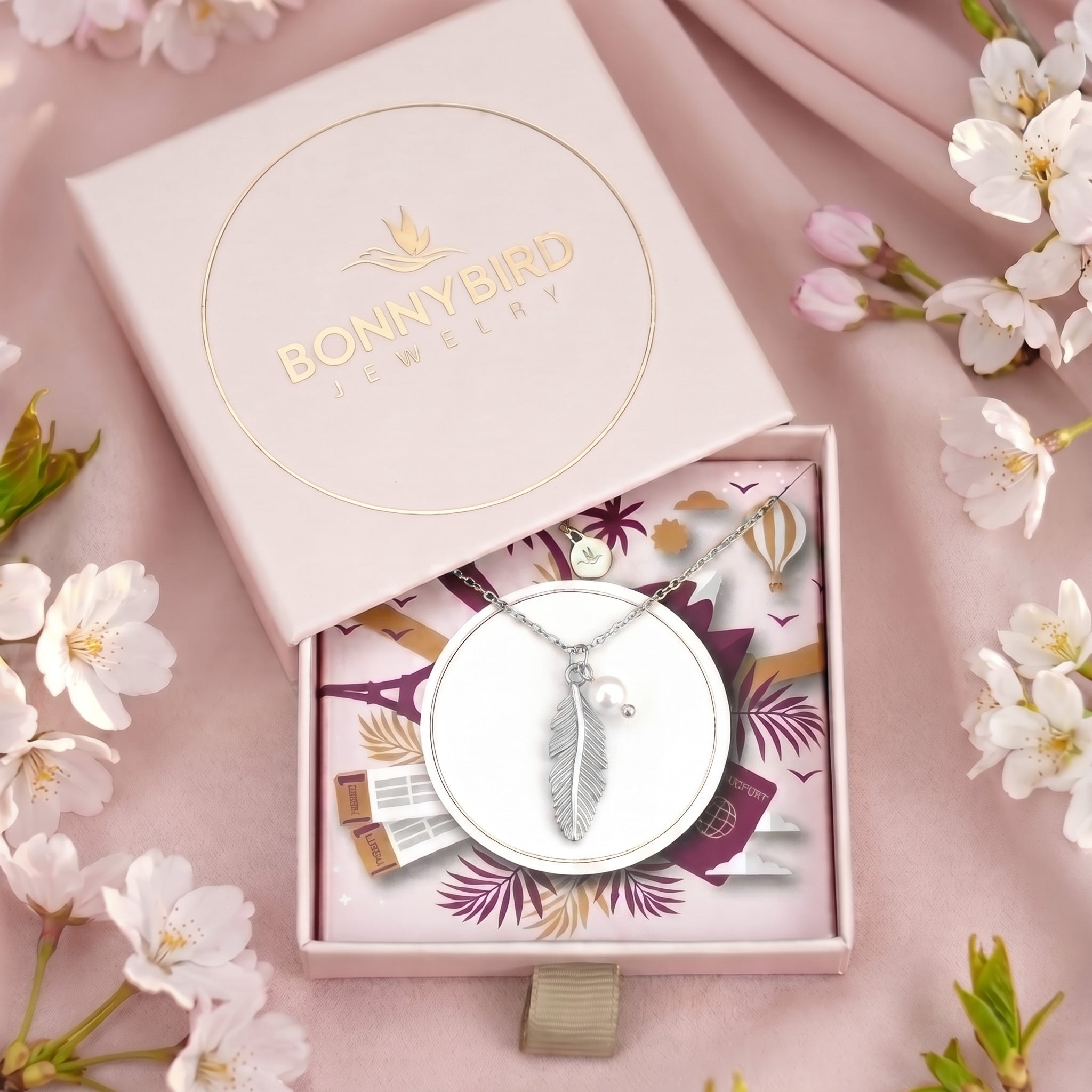 BonnyFeather Feder Kette Silber