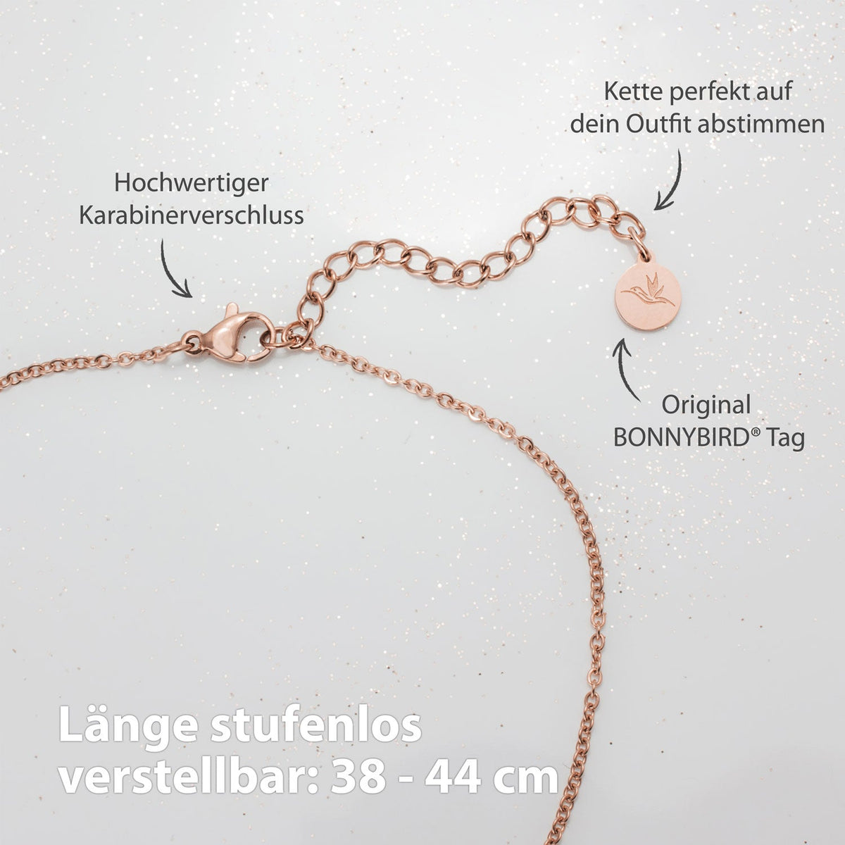 Kette Perlen Anhänger Rosegold
