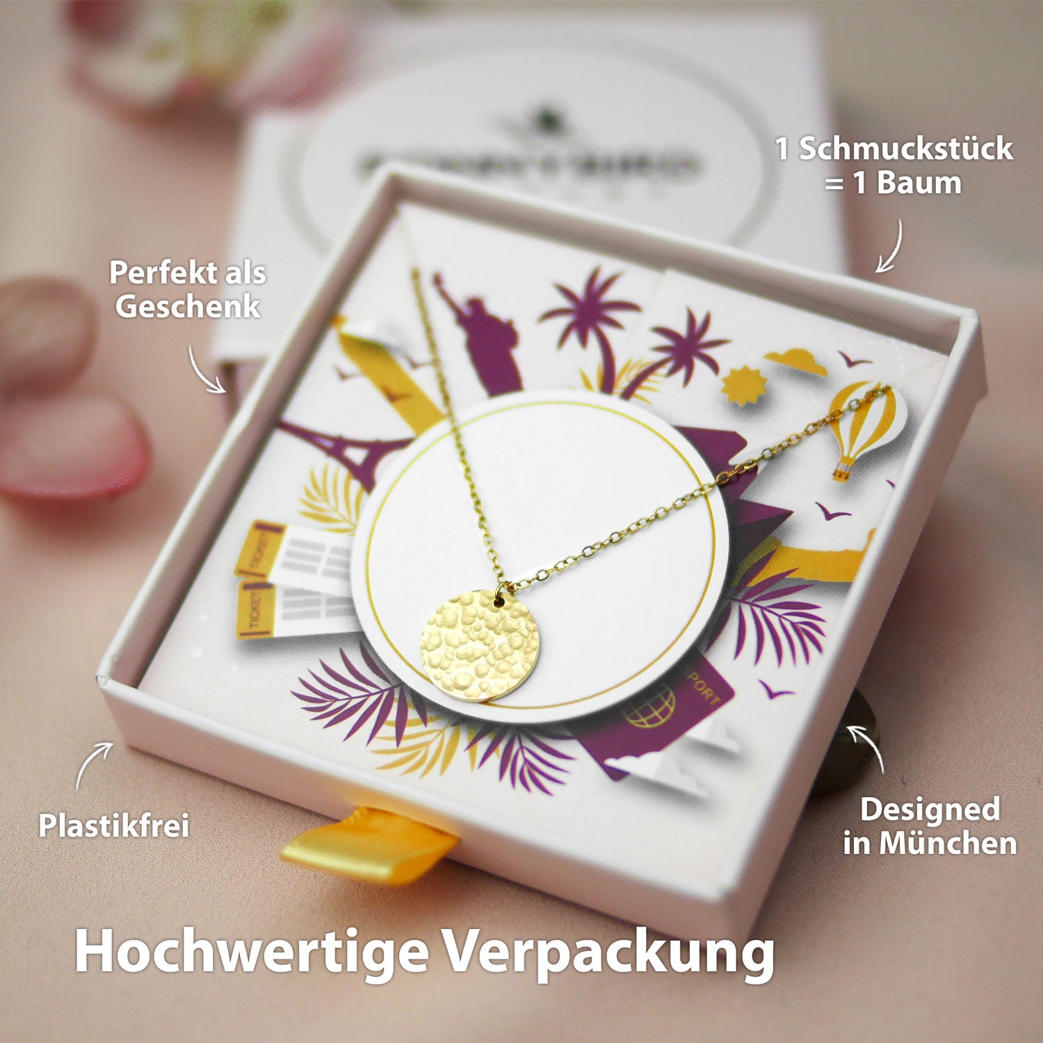 Kette lättchen Gold Verpackung