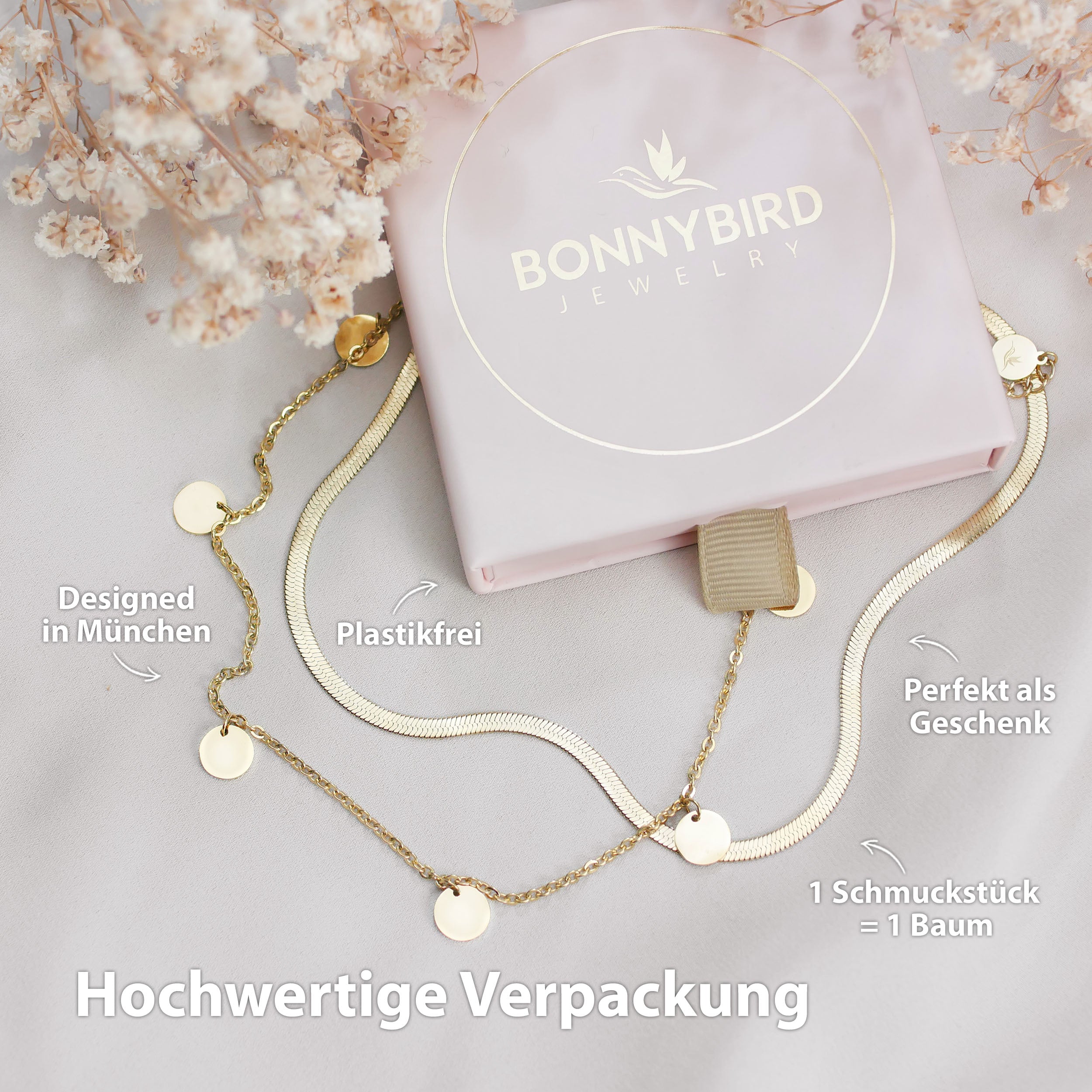 kette plaettchen gold