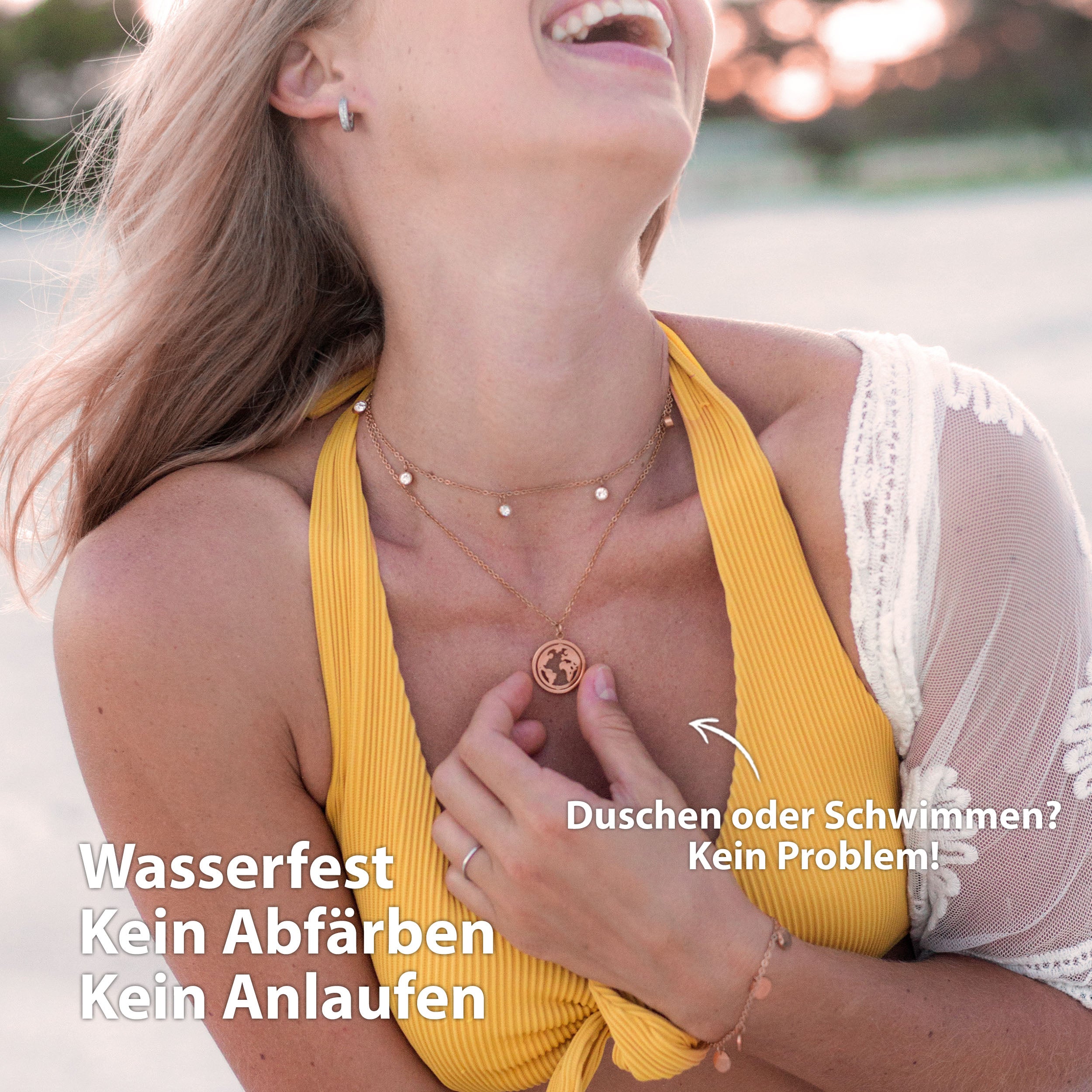 kette rosegold steine damen