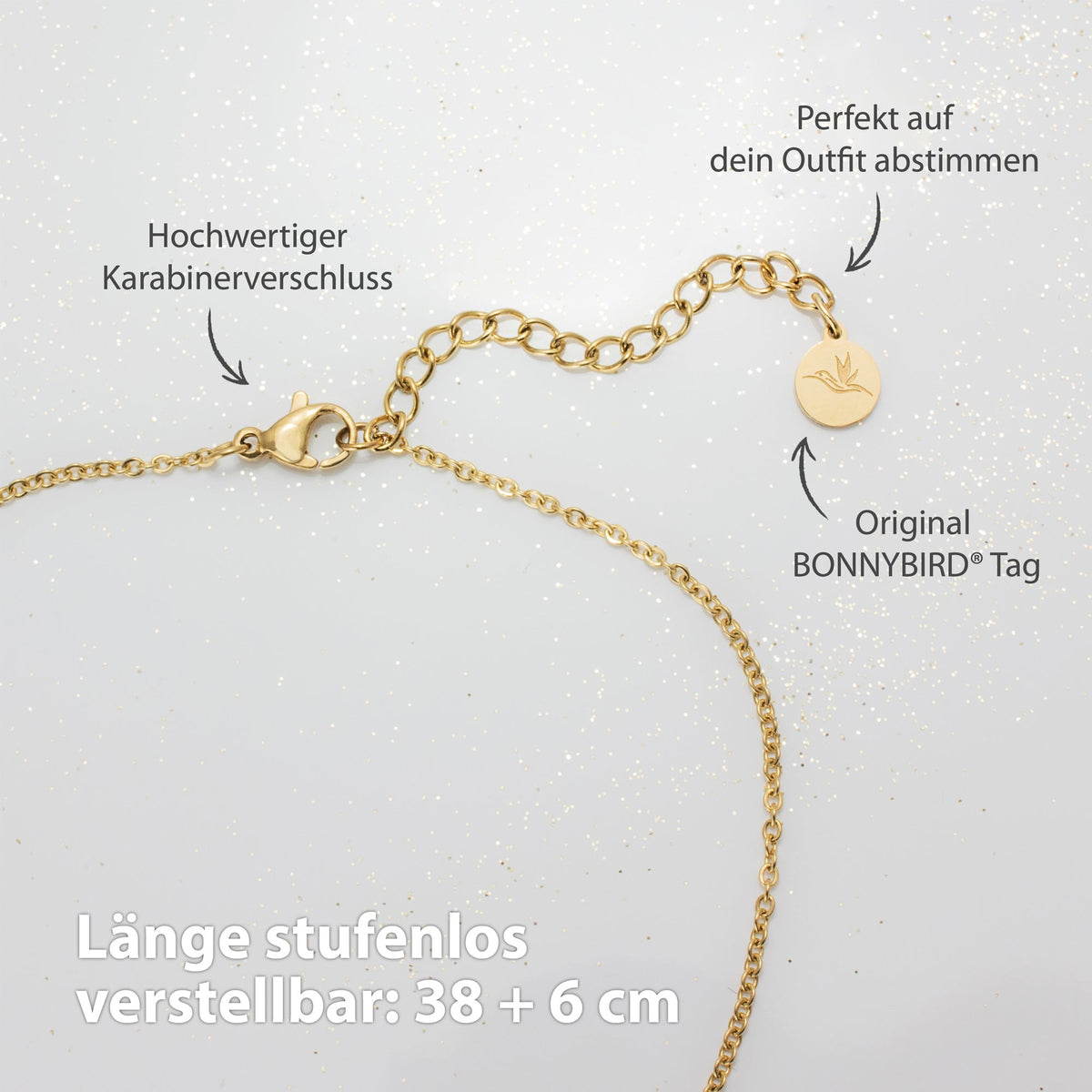 kette steine verlaengerung gold