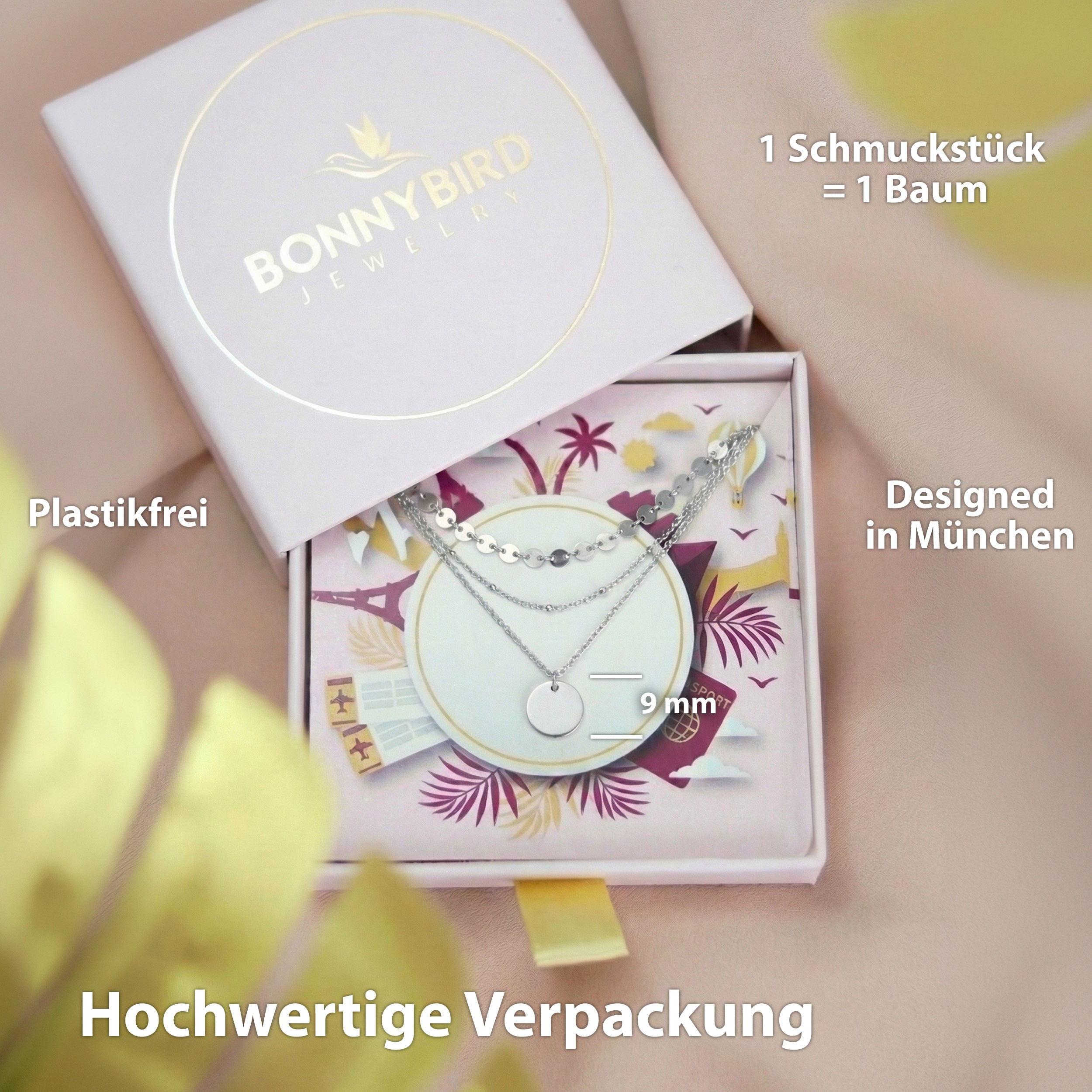 Bundle: BonnyBoho + BonnyDots Halsketten Set Silber