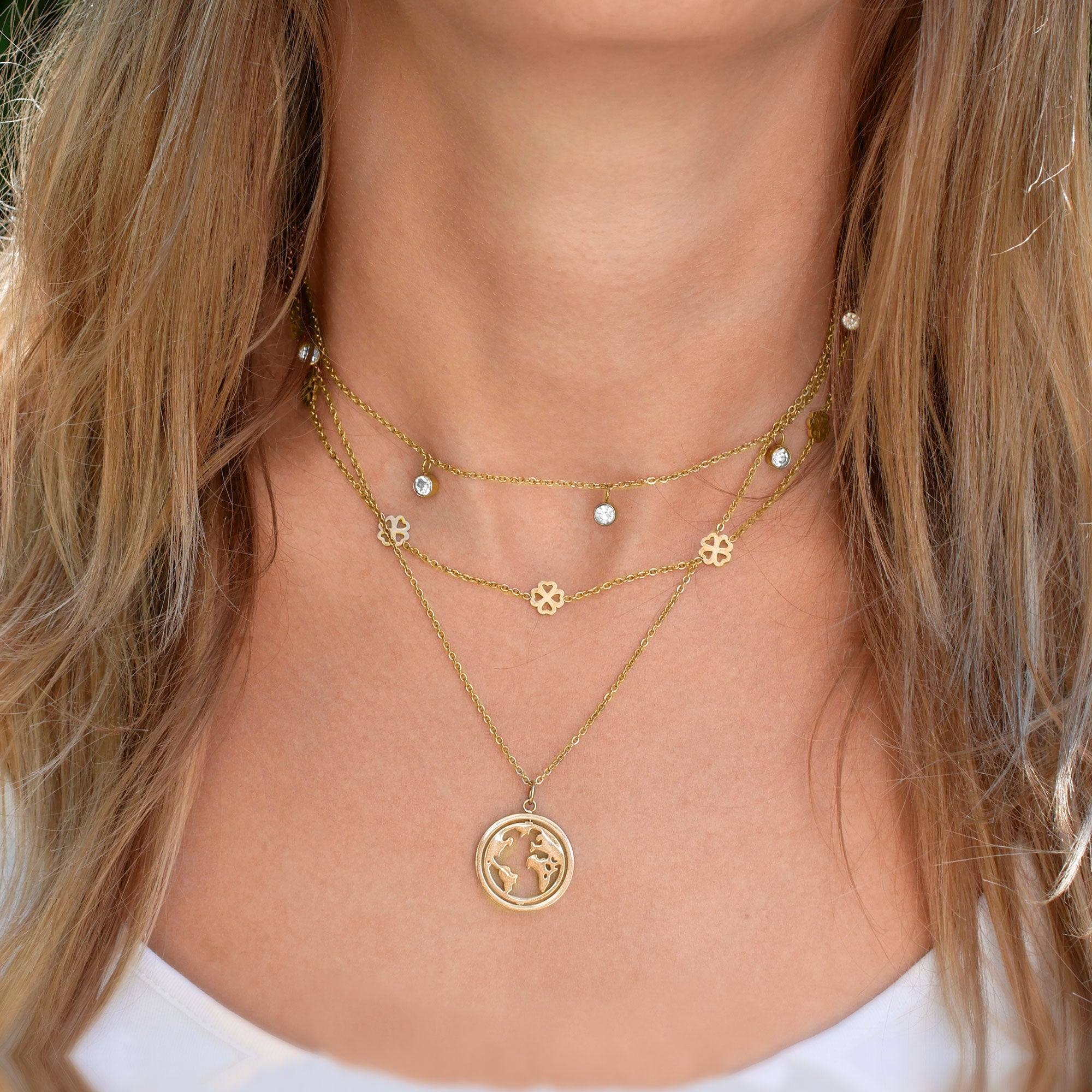 BonnyBliss Kette Kleeblatt Gold