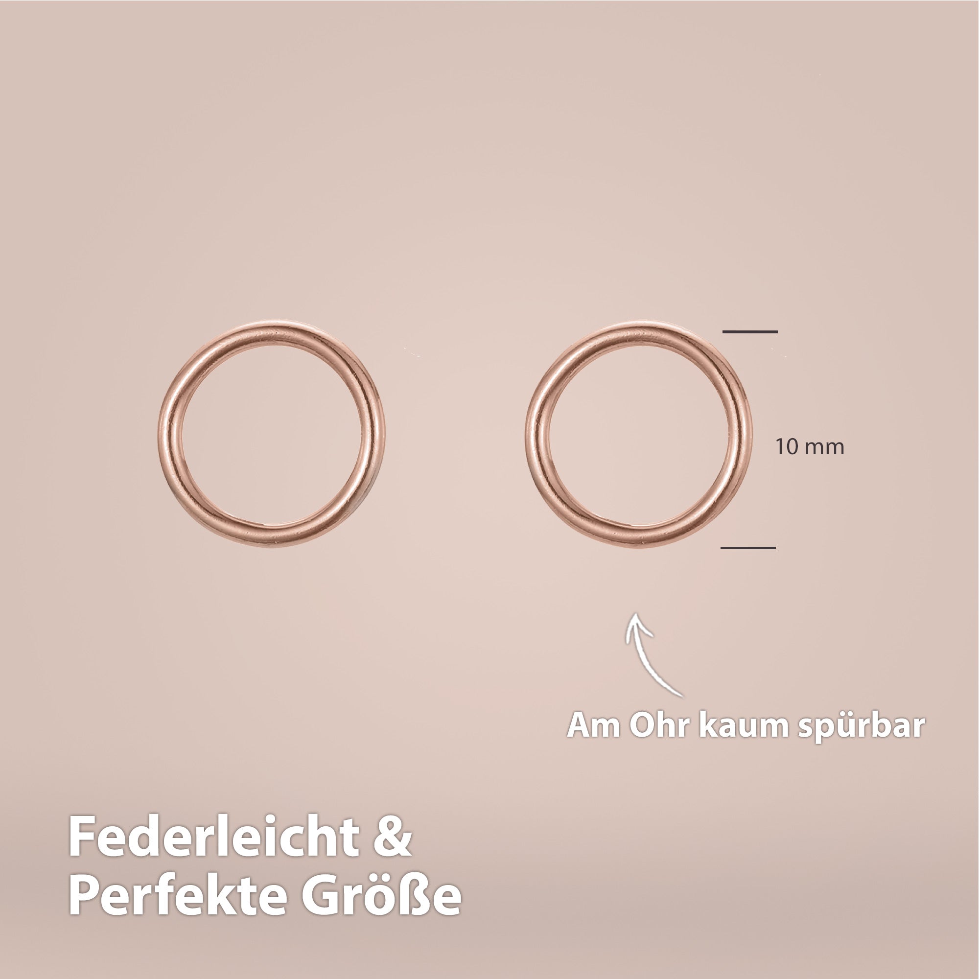 BonnyCircle Kreis Ohrringe Roségold