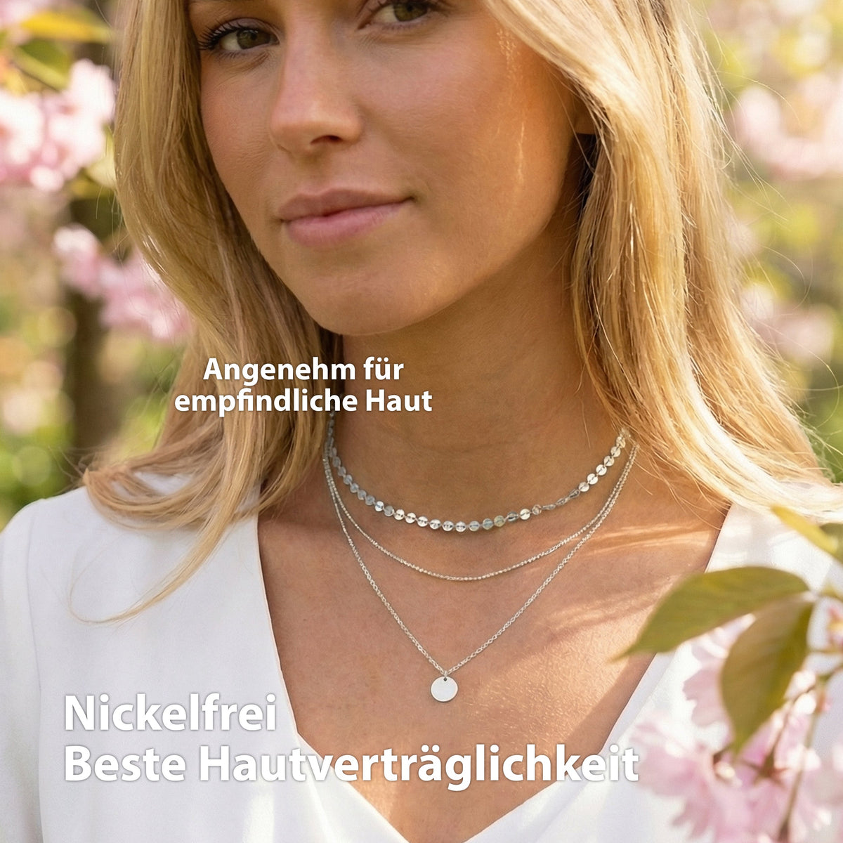 Bundle: BonnyBoho + BonnyDots Halsketten Set Silber