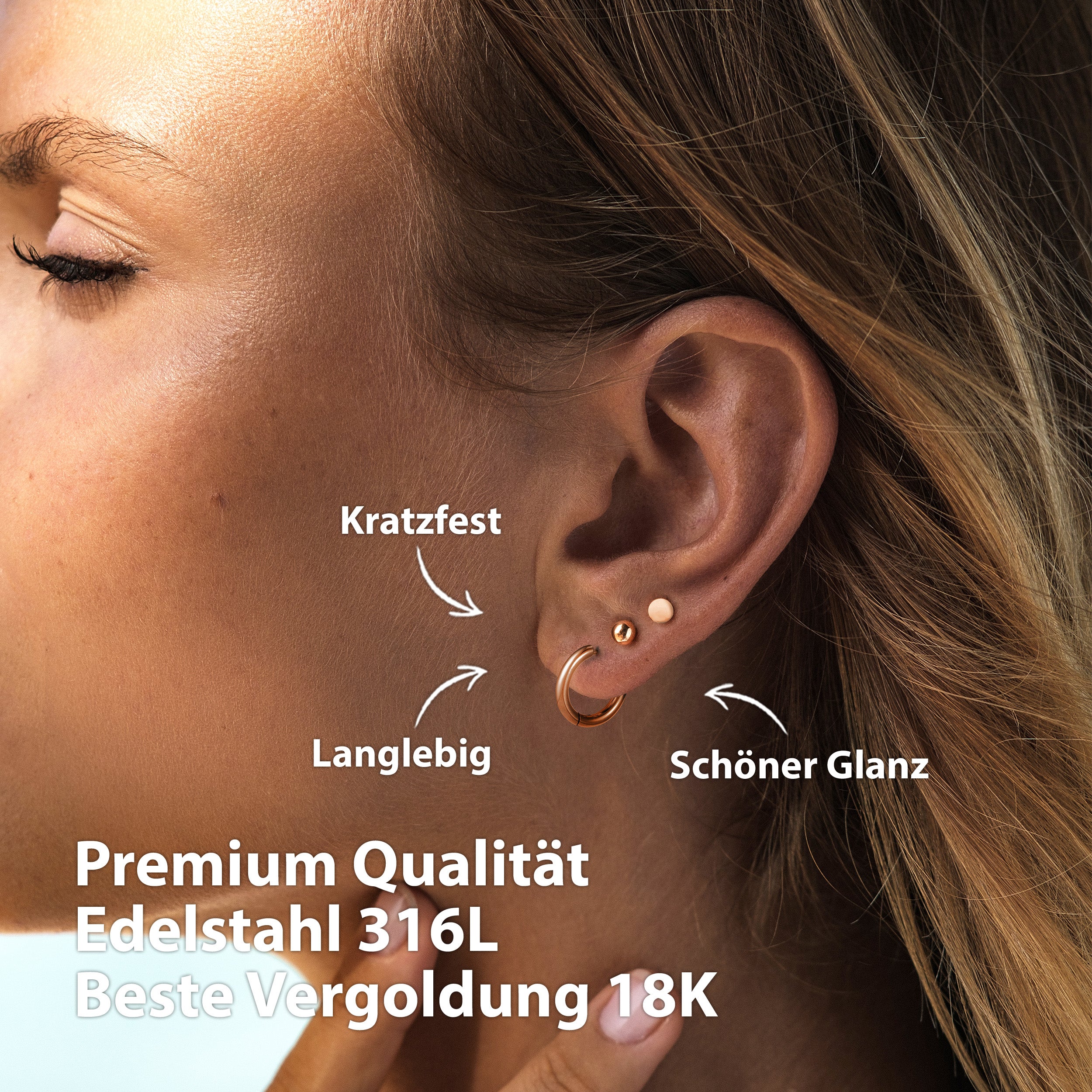 BonnyBalance Ohrstecker Set Roségold