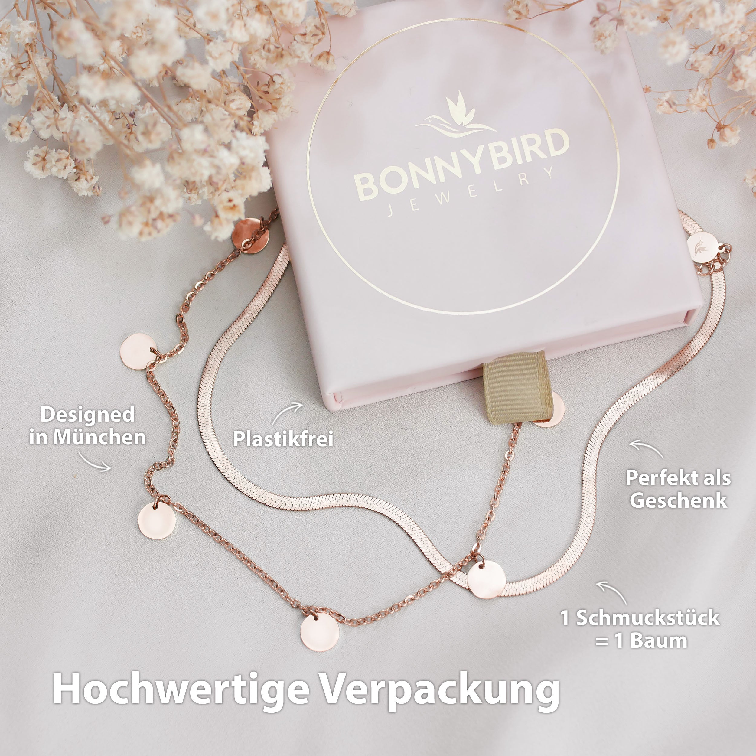 plattenkette rosegold