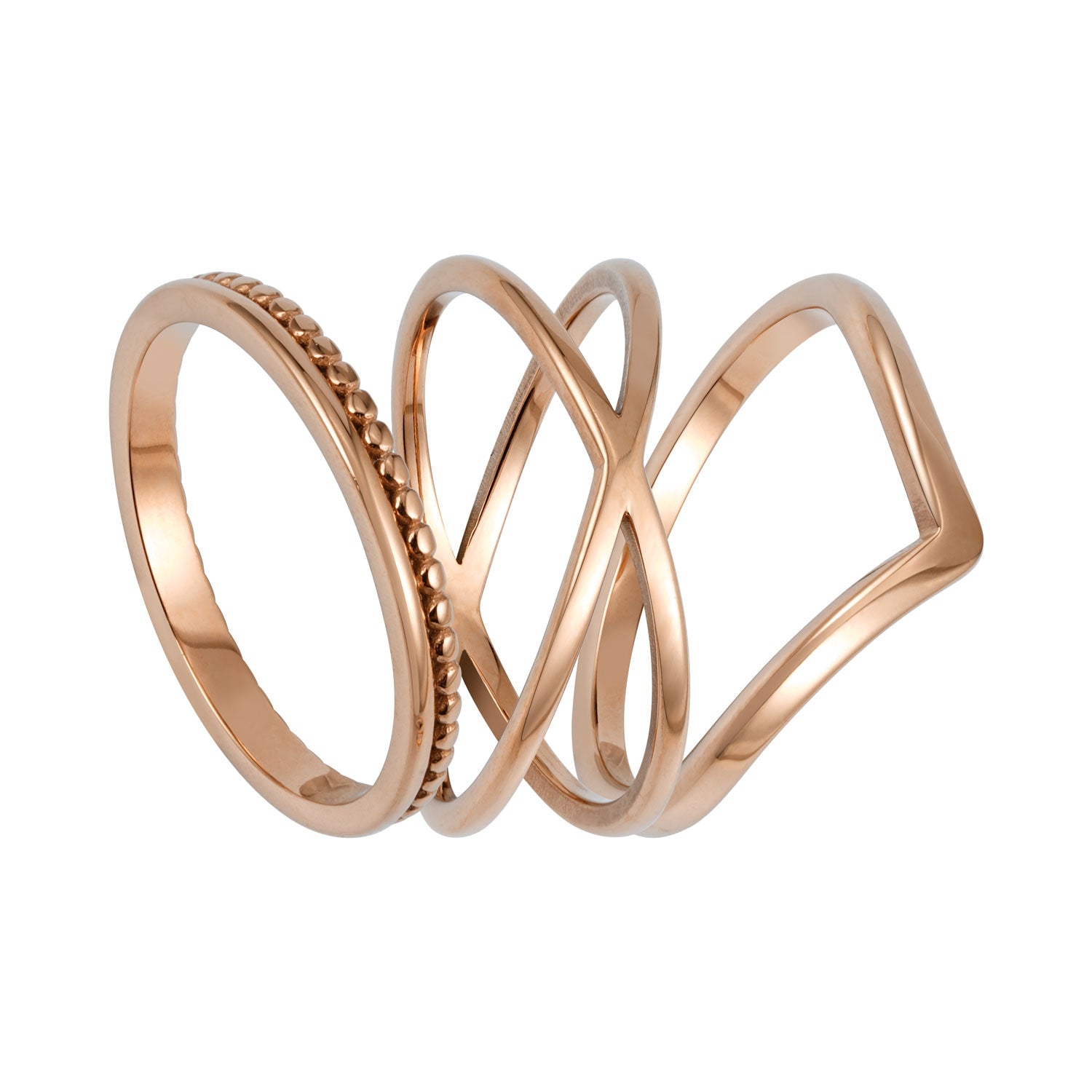 Ring Set Damen Rosegold