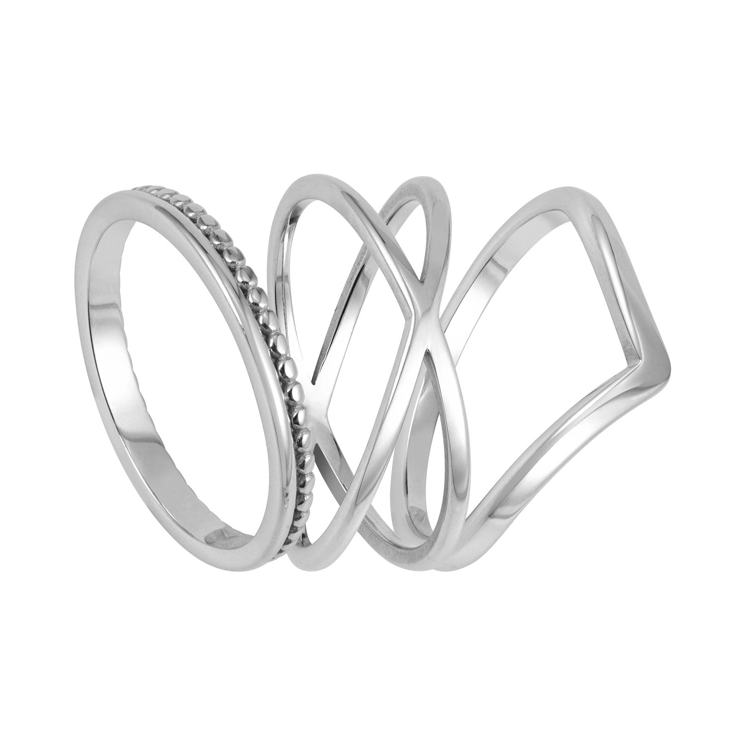 Ring Set Damen Silber