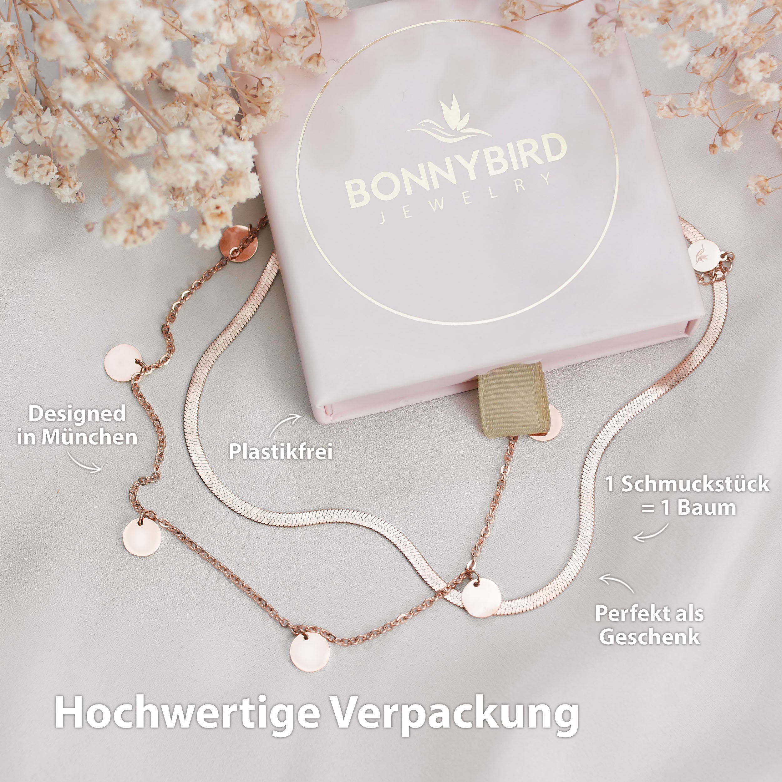 rosegold schlangenkette
