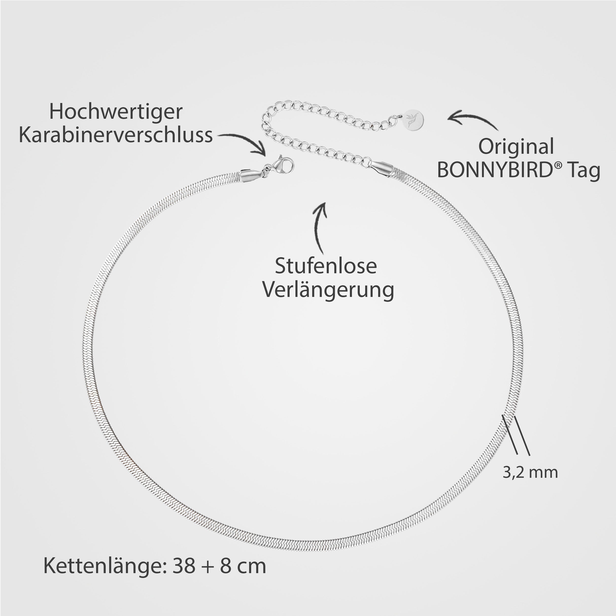 schlangenkette silber dezent