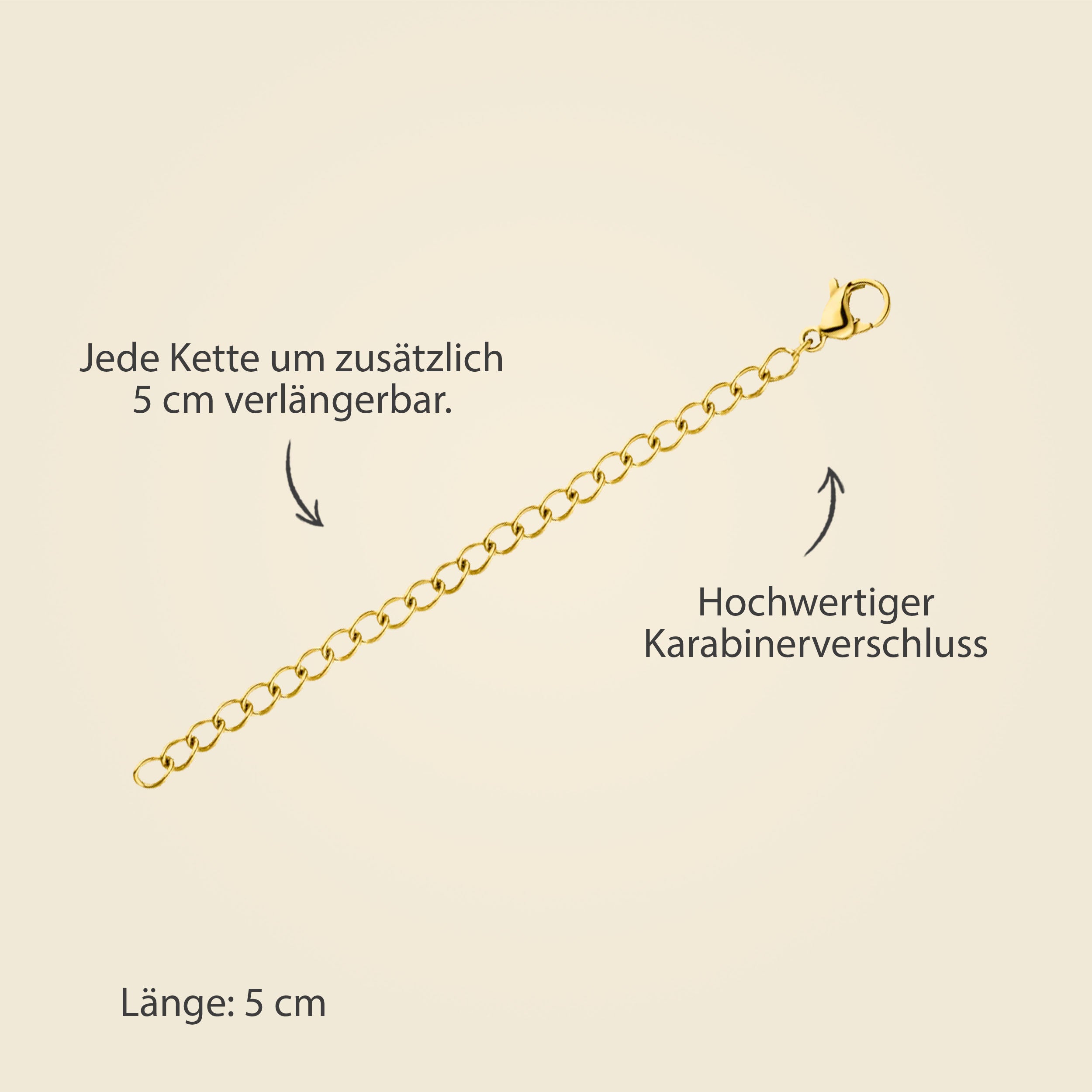verlaengerungskette gold edelstahl