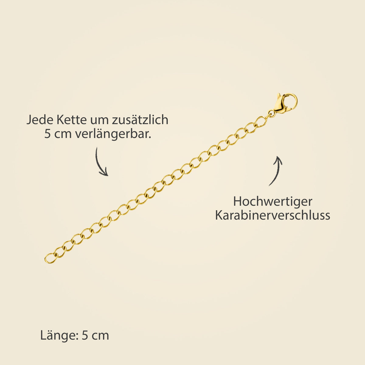 verlaengerungskette gold edelstahl