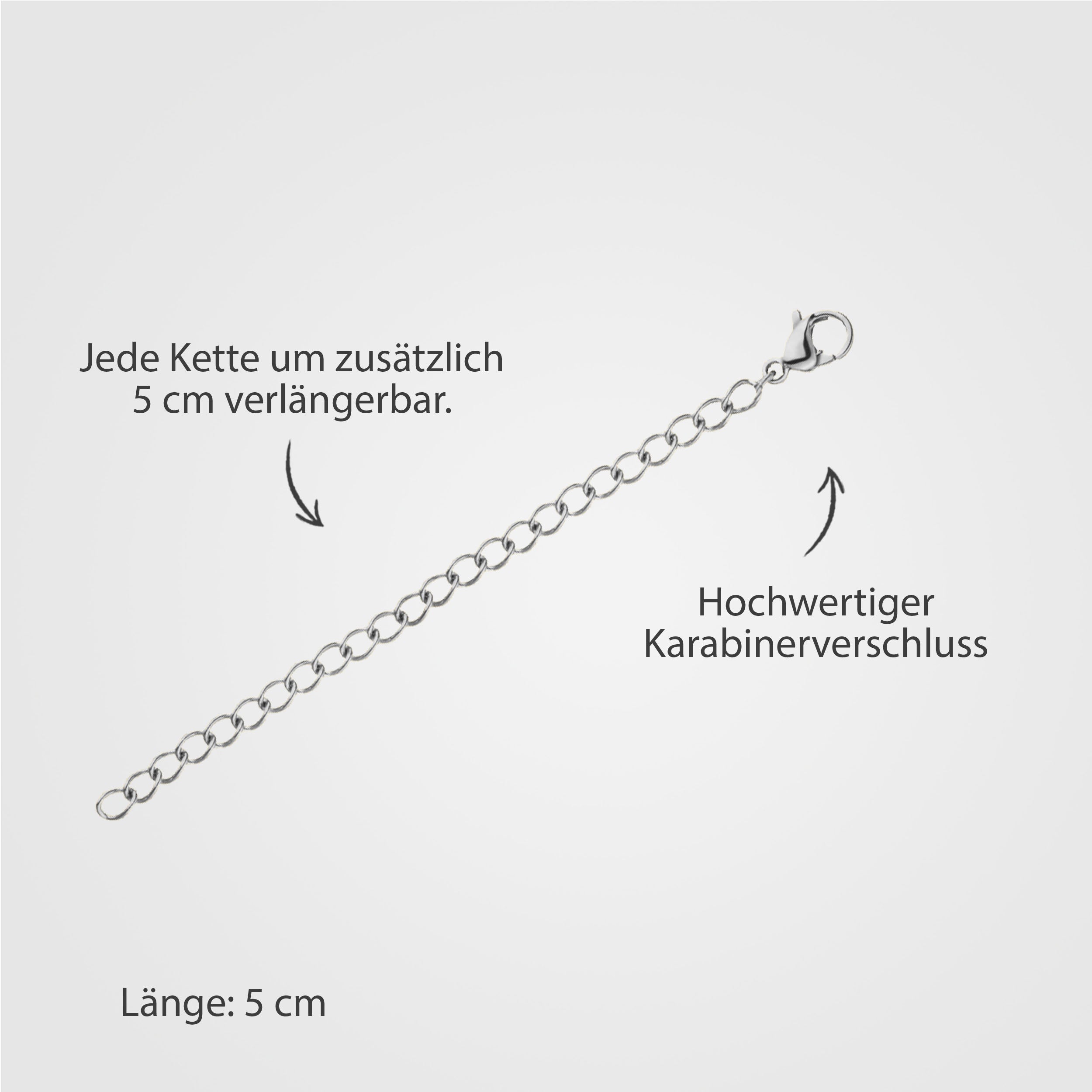 verlaengerungskette silber wasserfest