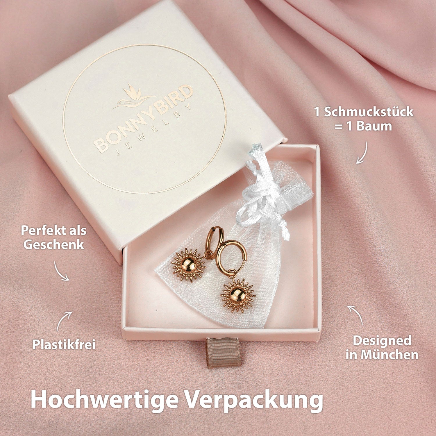 Verpackung Ohrringe Rose