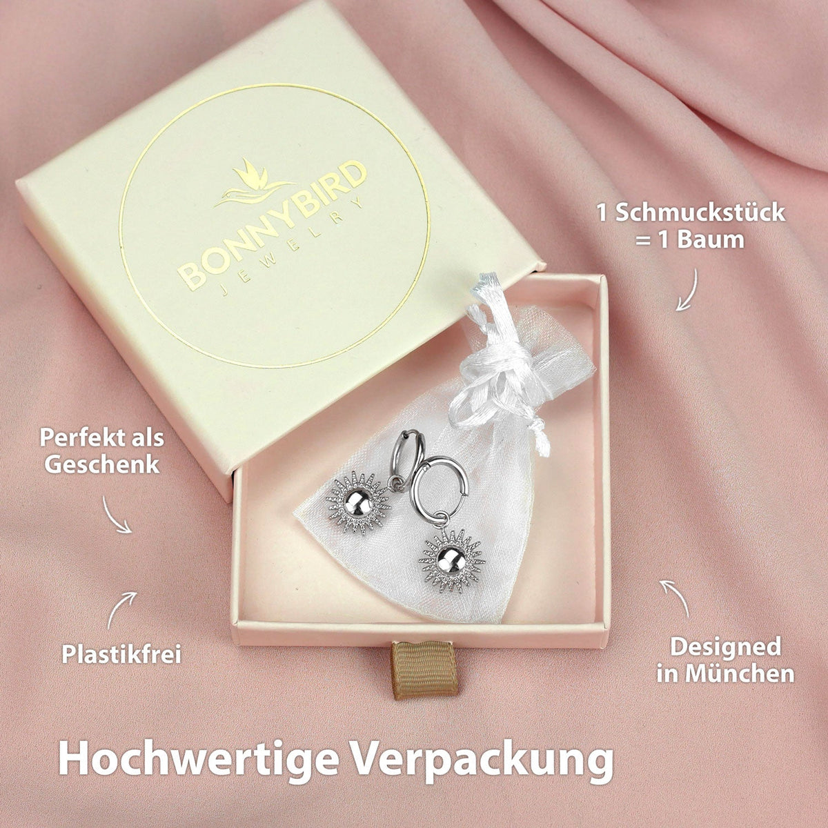 Verpackung Ohrringe Silber