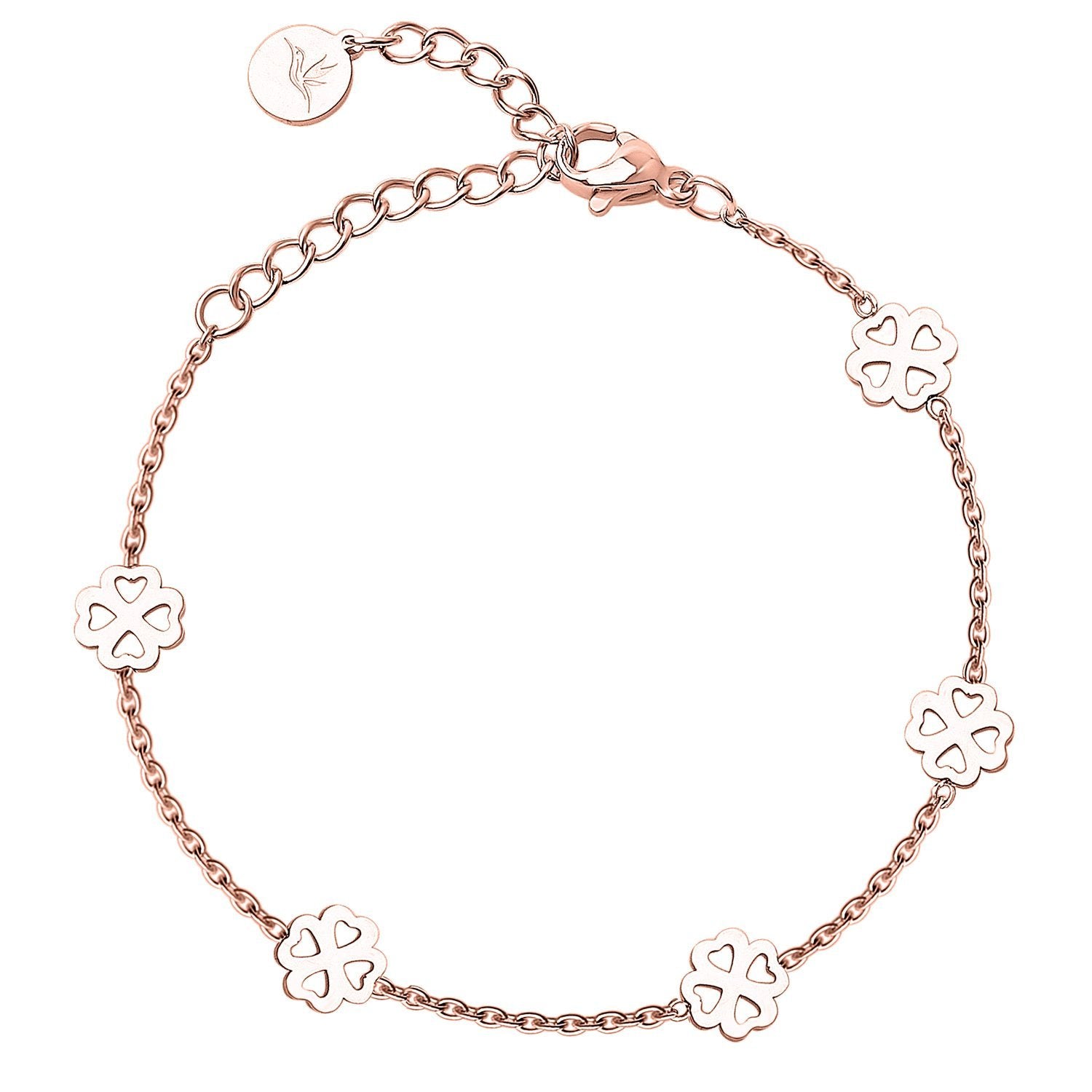 Kleeblatt Armband Rosegold