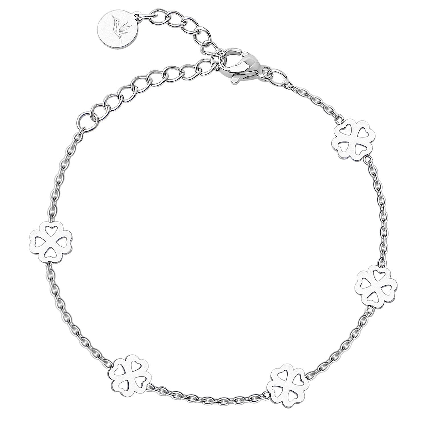 Kleeblatt Armband Silber