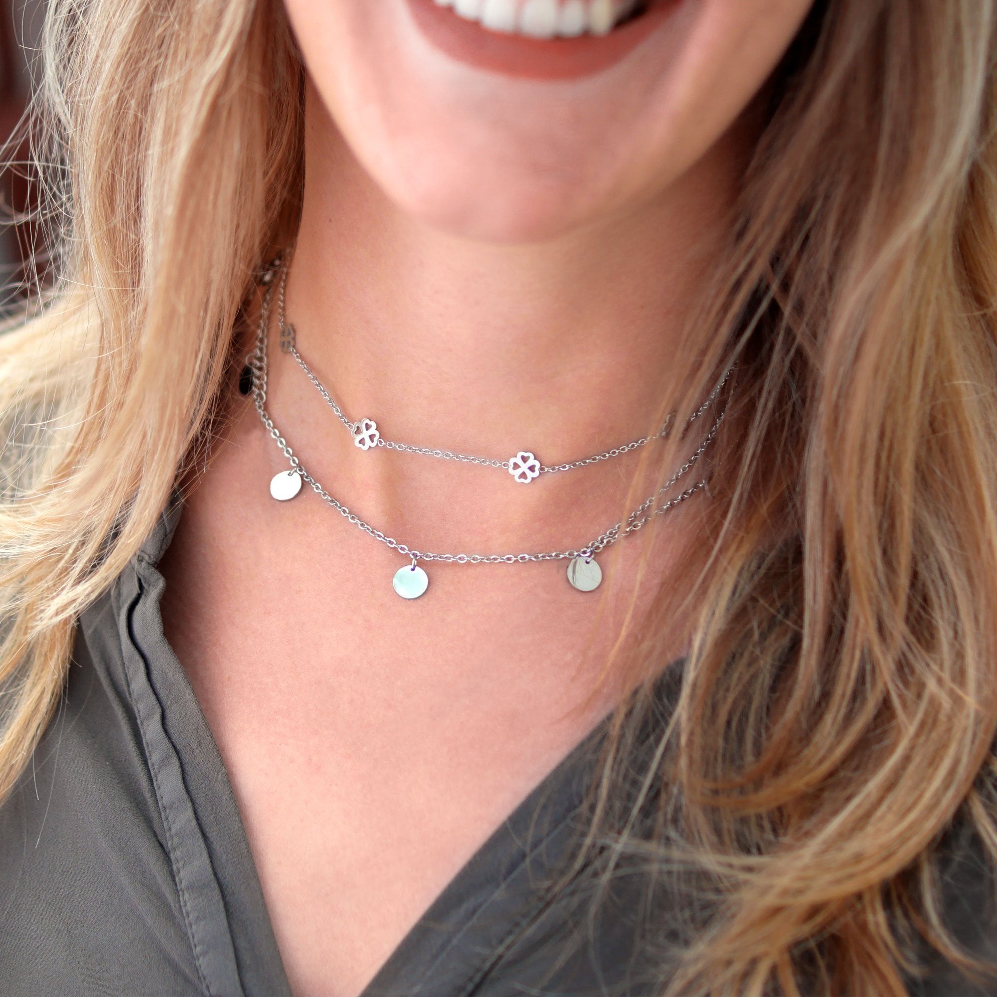 BonnyBliss Kette Kleeblatt Silber - BONNYBIRD