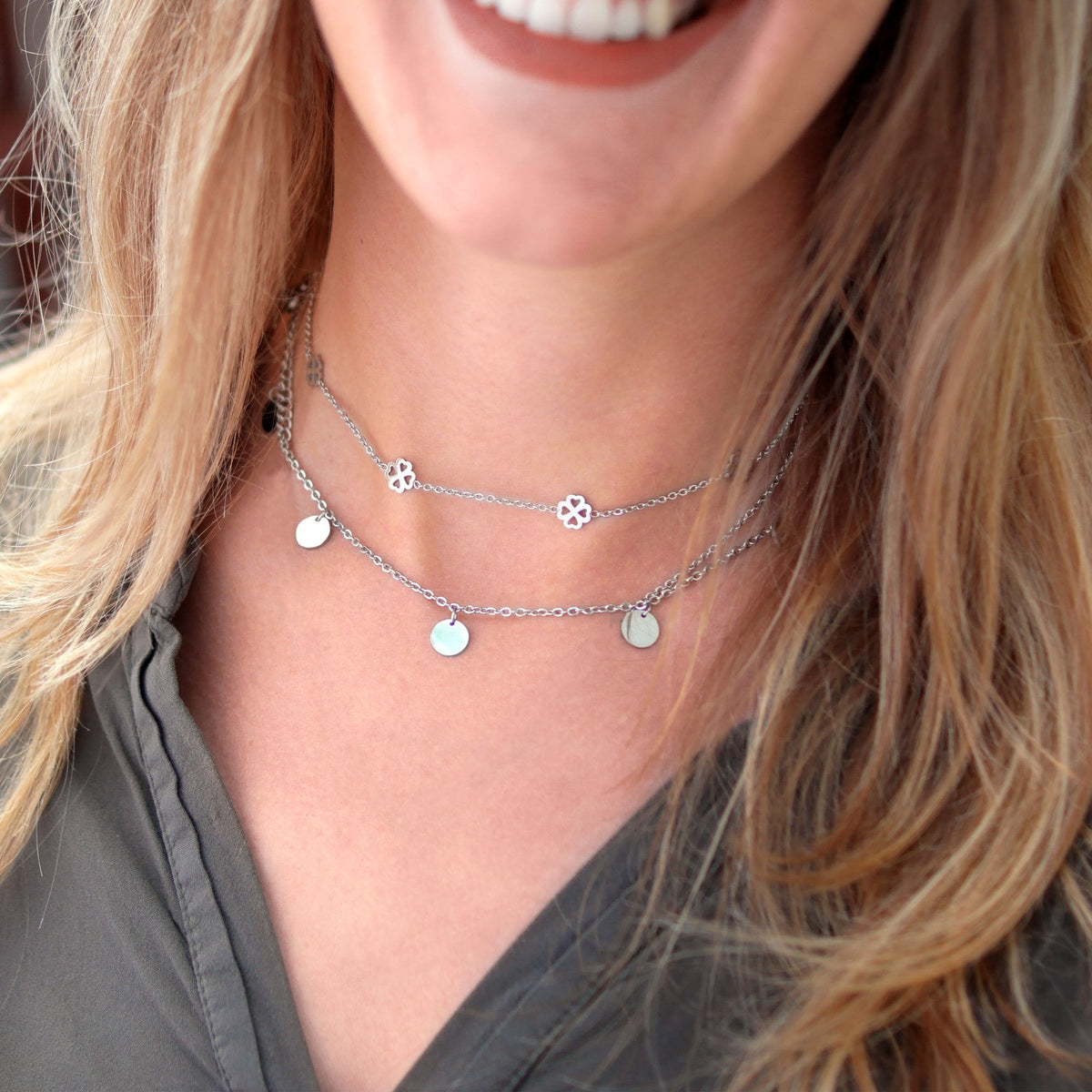 BonnyBliss Kette Kleeblatt Silber - BONNYBIRD