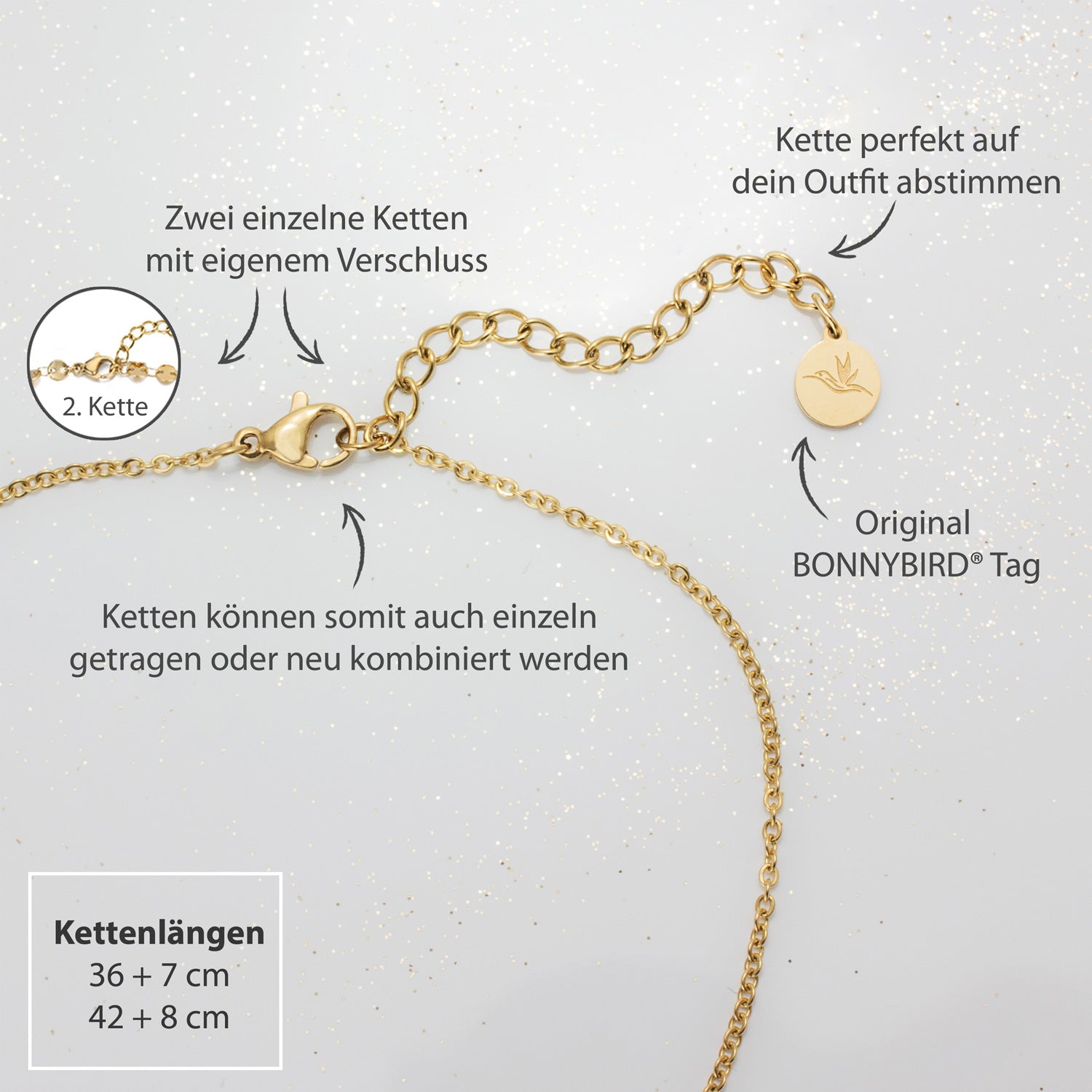 BonnyBoho Halsketten Set Gold - BONNYBIRD