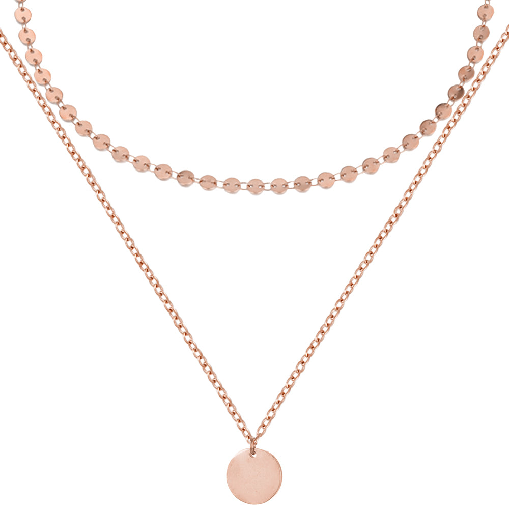 Boho Ketten Set Rosegold Damen