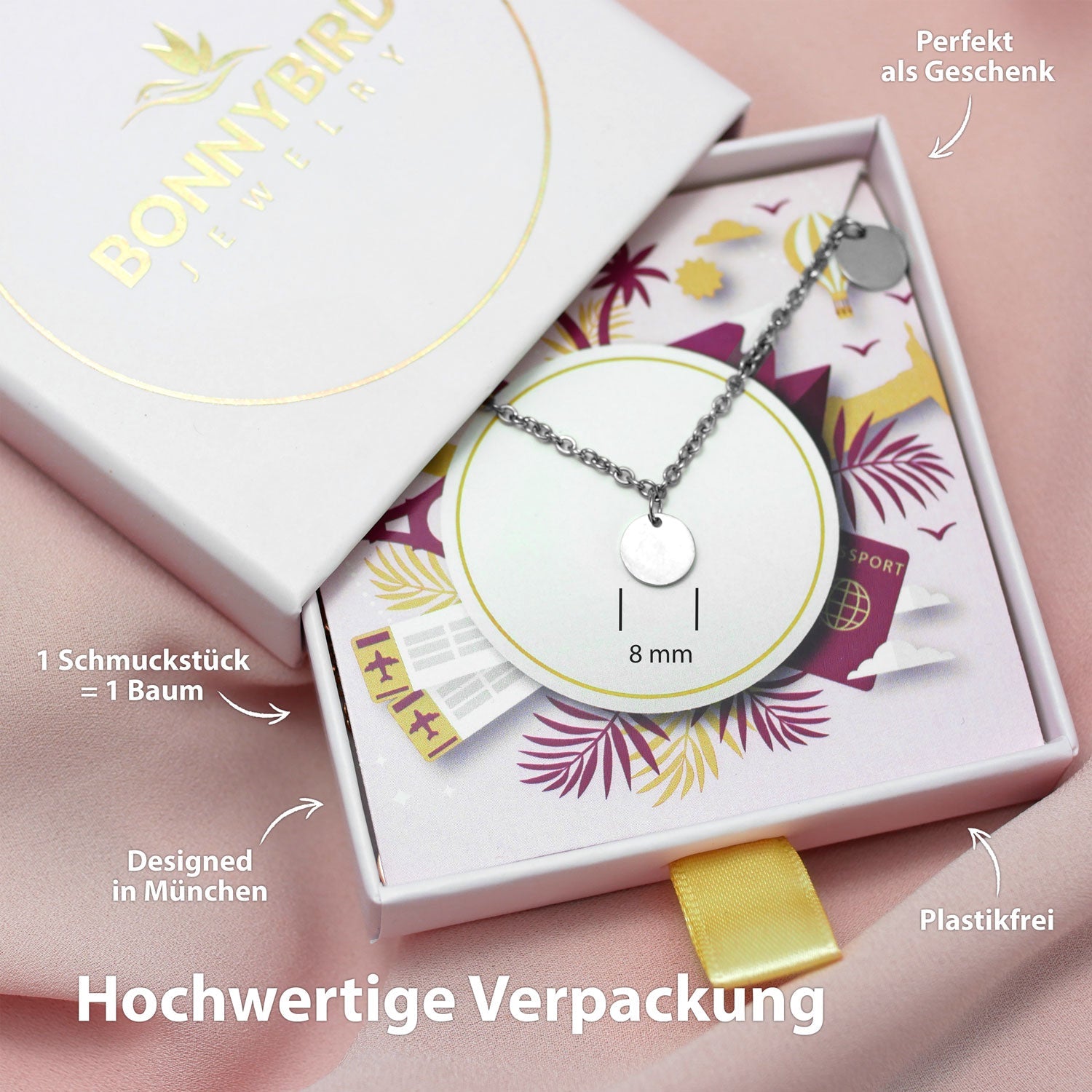 BonnyCoin Kette mit Plättchen Silber - BONNYBIRD