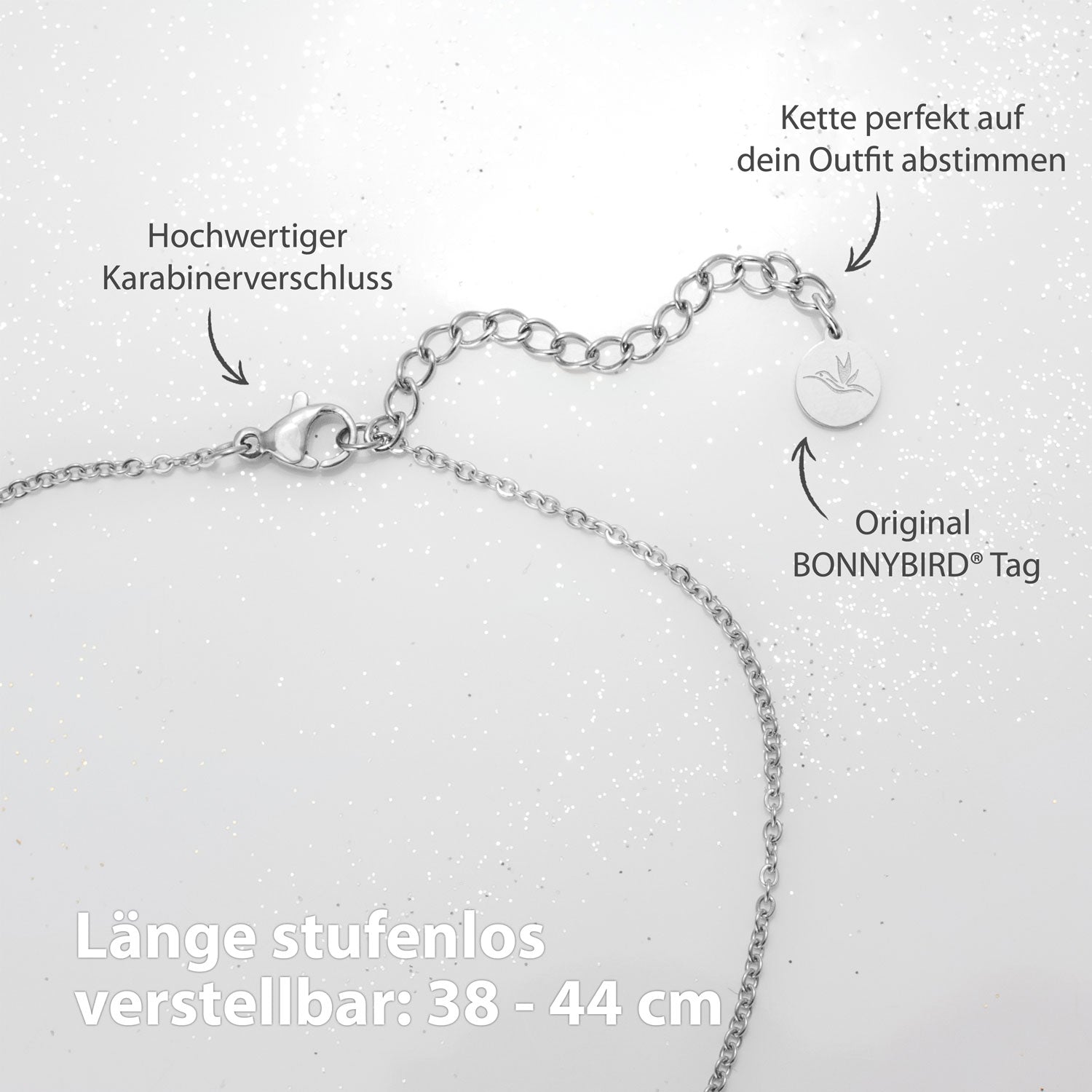BonnyCoin Kette mit Plättchen Silber - BONNYBIRD