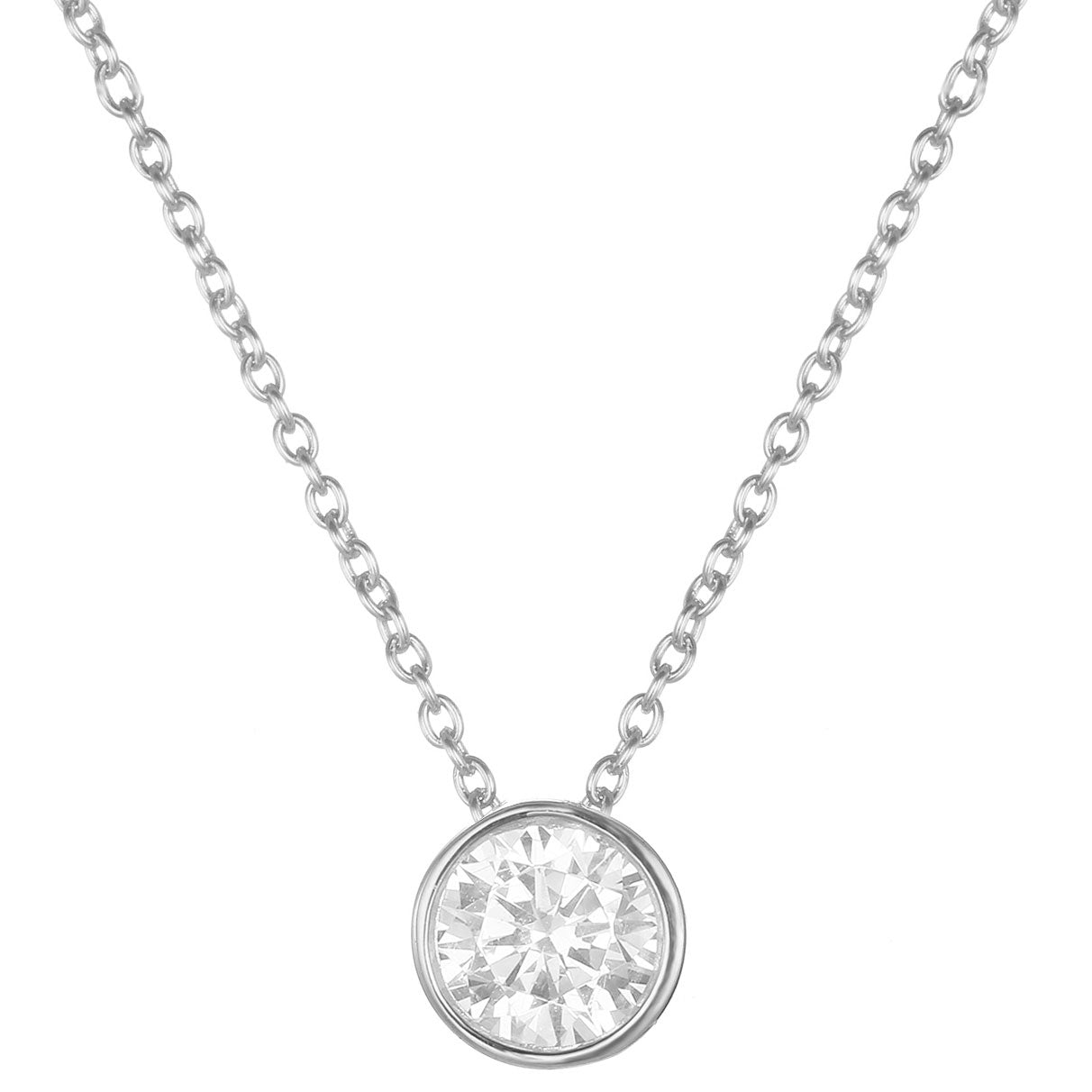 BonnyCrystal Kette mit weißem Stein Silber - BONNYBIRD