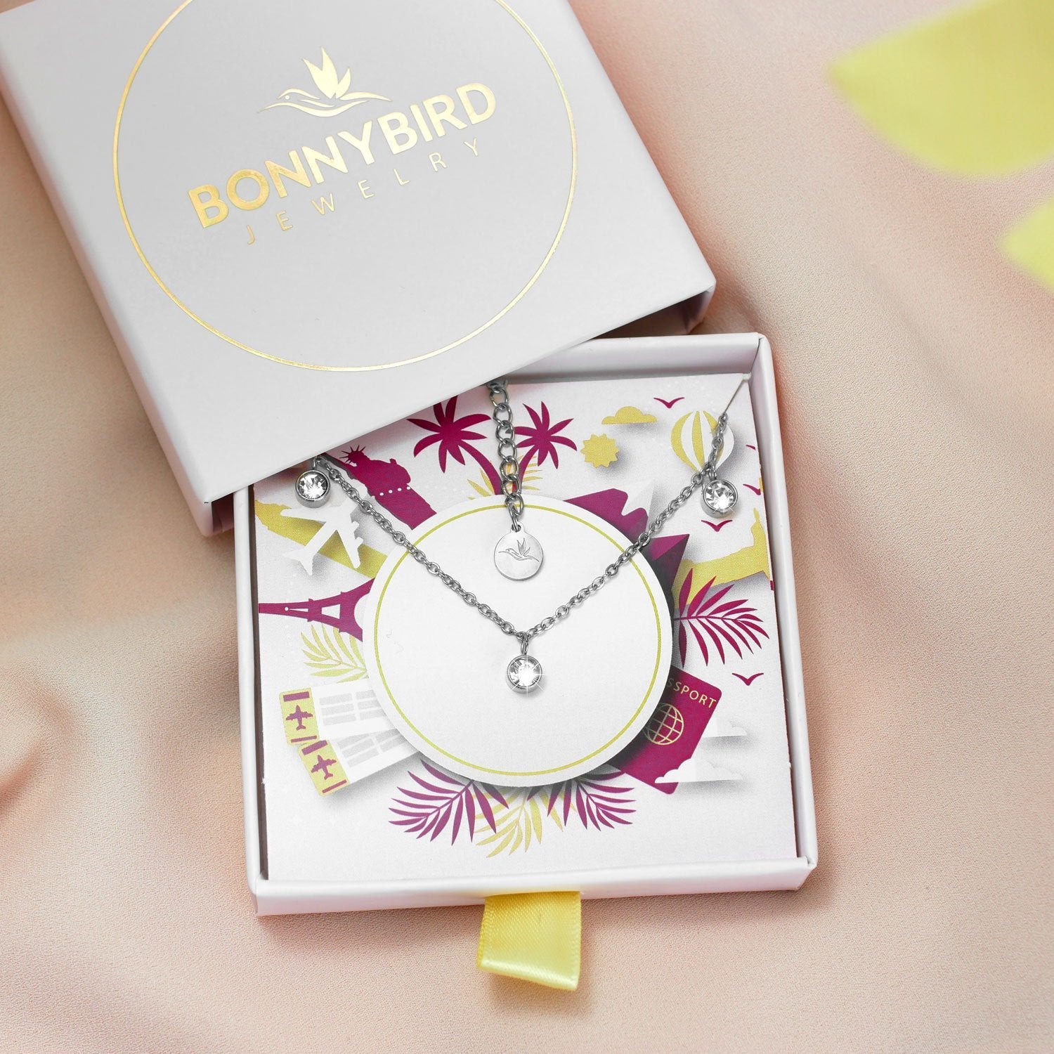 BonnyDiamonds Kette mit 8 Steinen Silber - BONNYBIRD