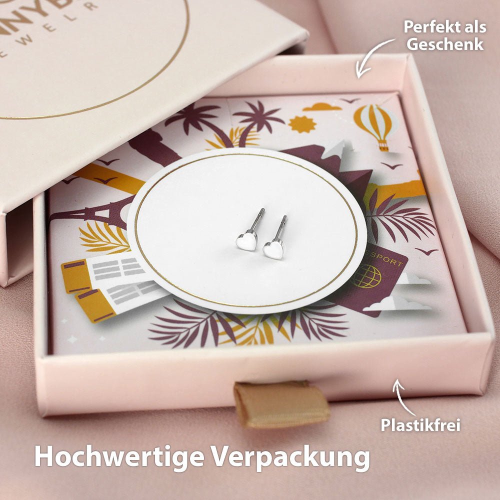 BonnyHearts Herz Ohrringe Silber - BONNYBIRD