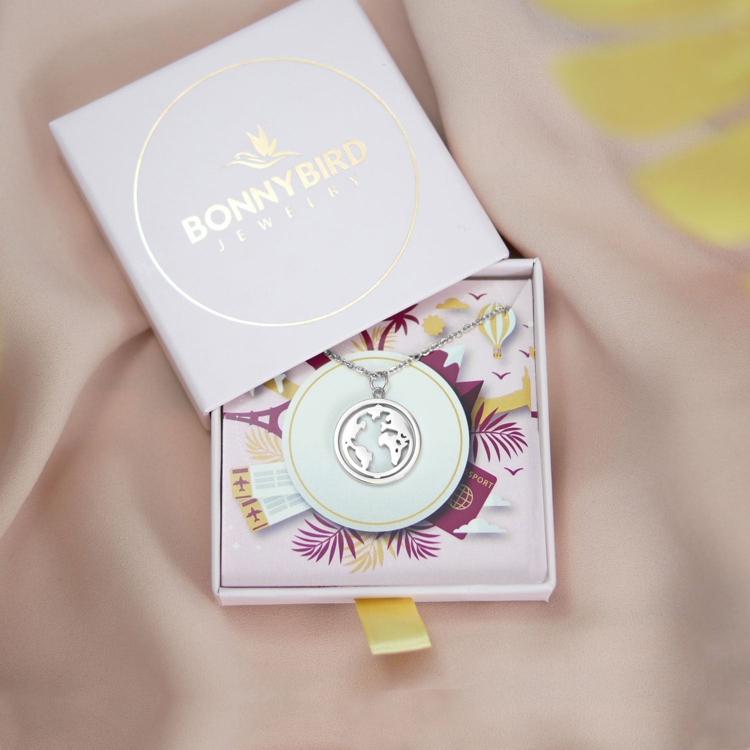 BonnyWorld Kette mit rotierbarer Weltkugel Silber - BONNYBIRD