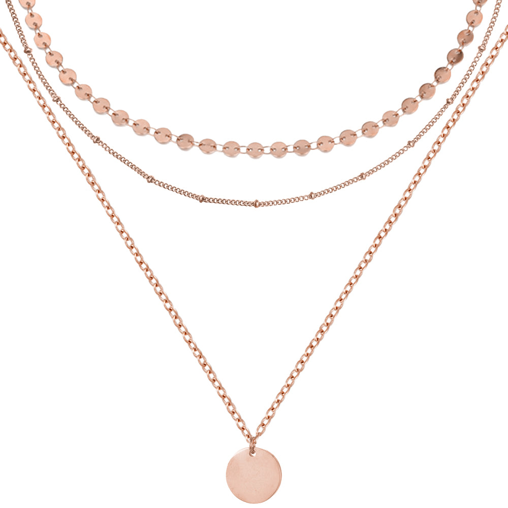 Bundle: BonnyBoho + BonnyDots Halsketten Set Roségold - BONNYBIRD