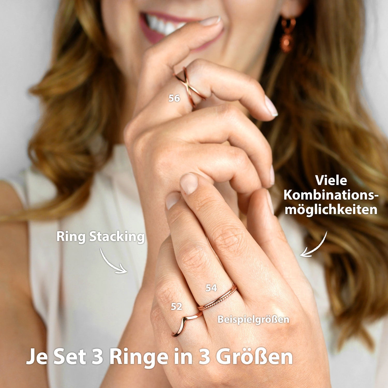BonnyClassic Ringe Set Roségold - BONNYBIRD