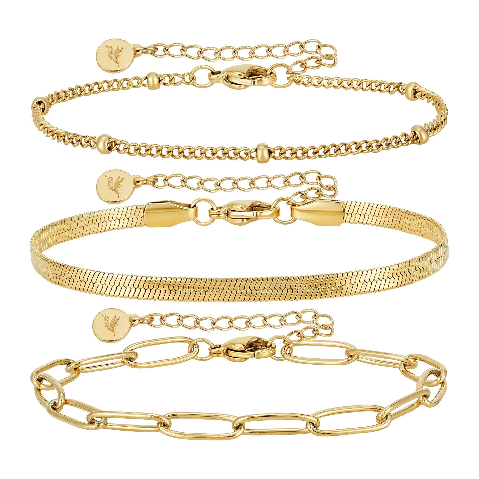 BonnyShine Armband Gold Damen Set - BONNYBIRD