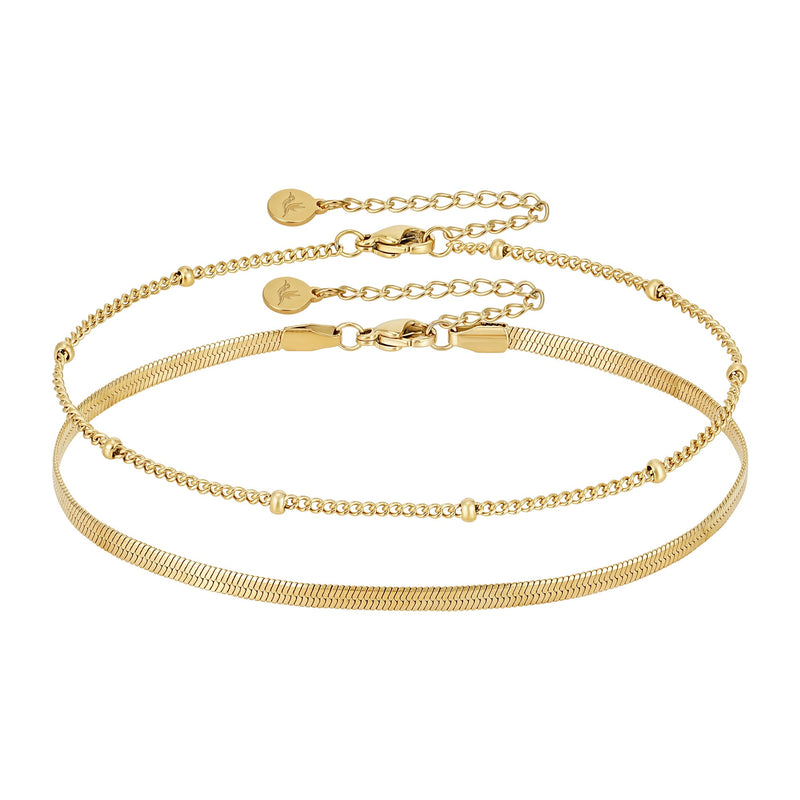 BonnyBeach Fußketten Gold Set