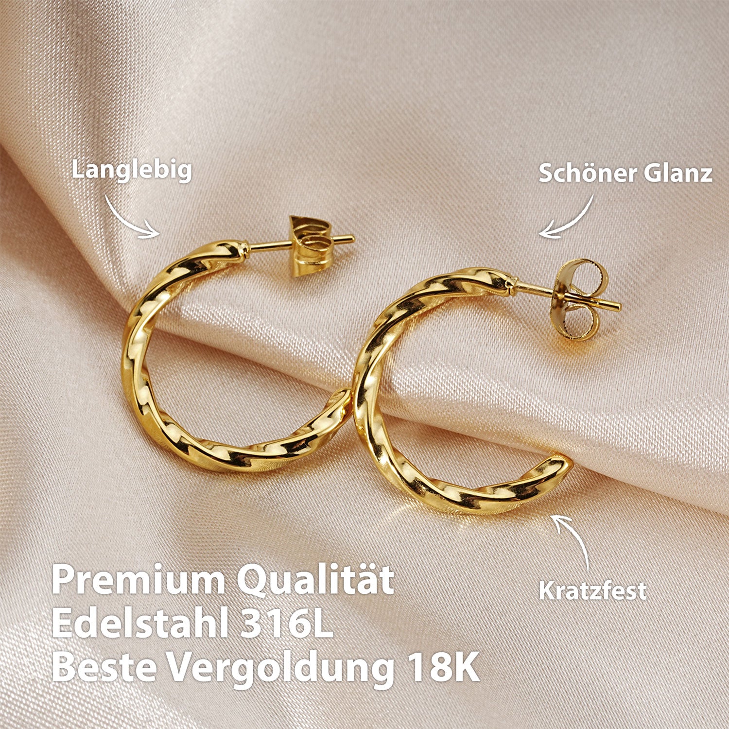 geschwungene creole gold