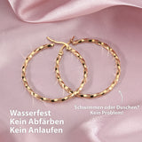 grosse creolen gedreht gold