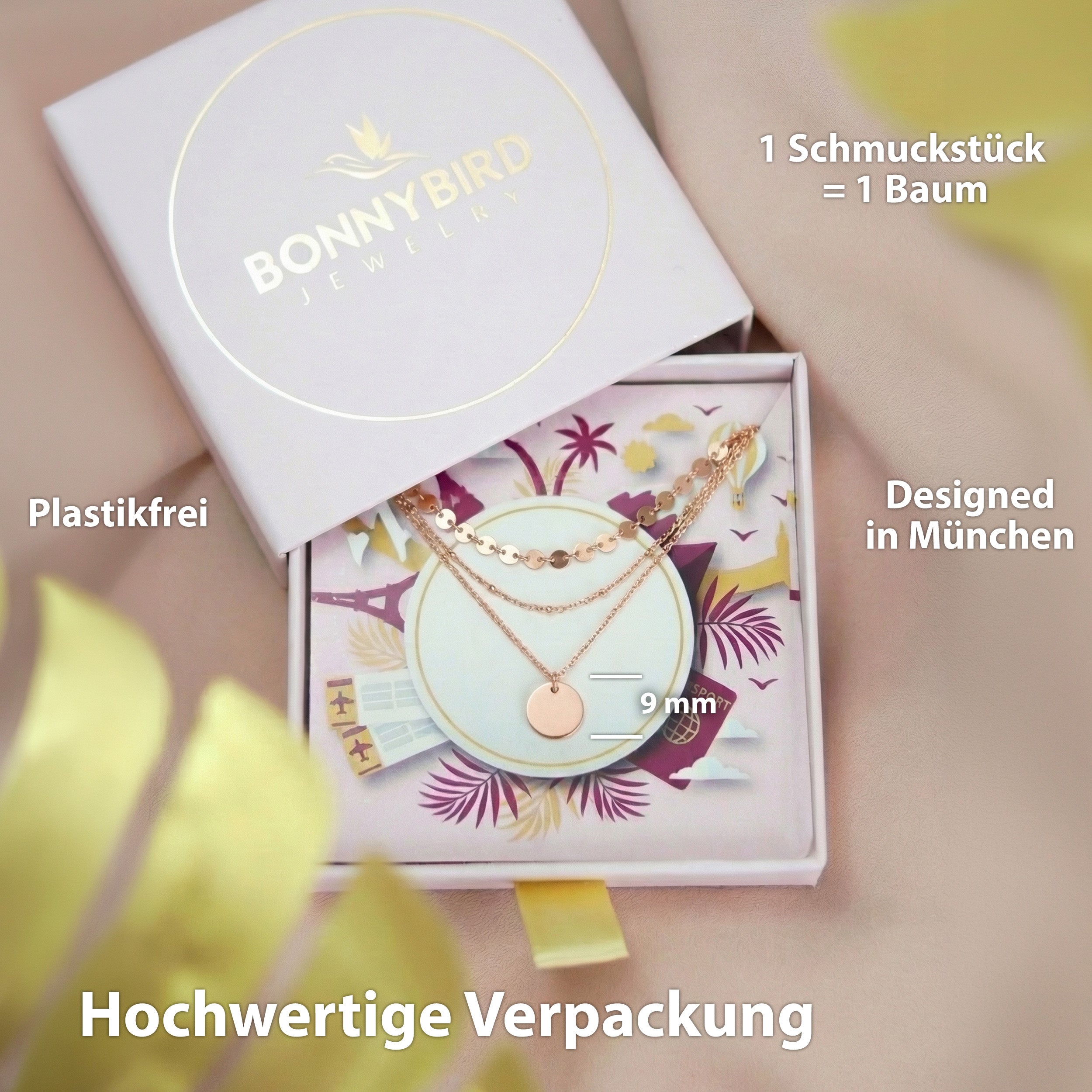 Bundle: BonnyBoho + BonnyDots Halsketten Set Roségold