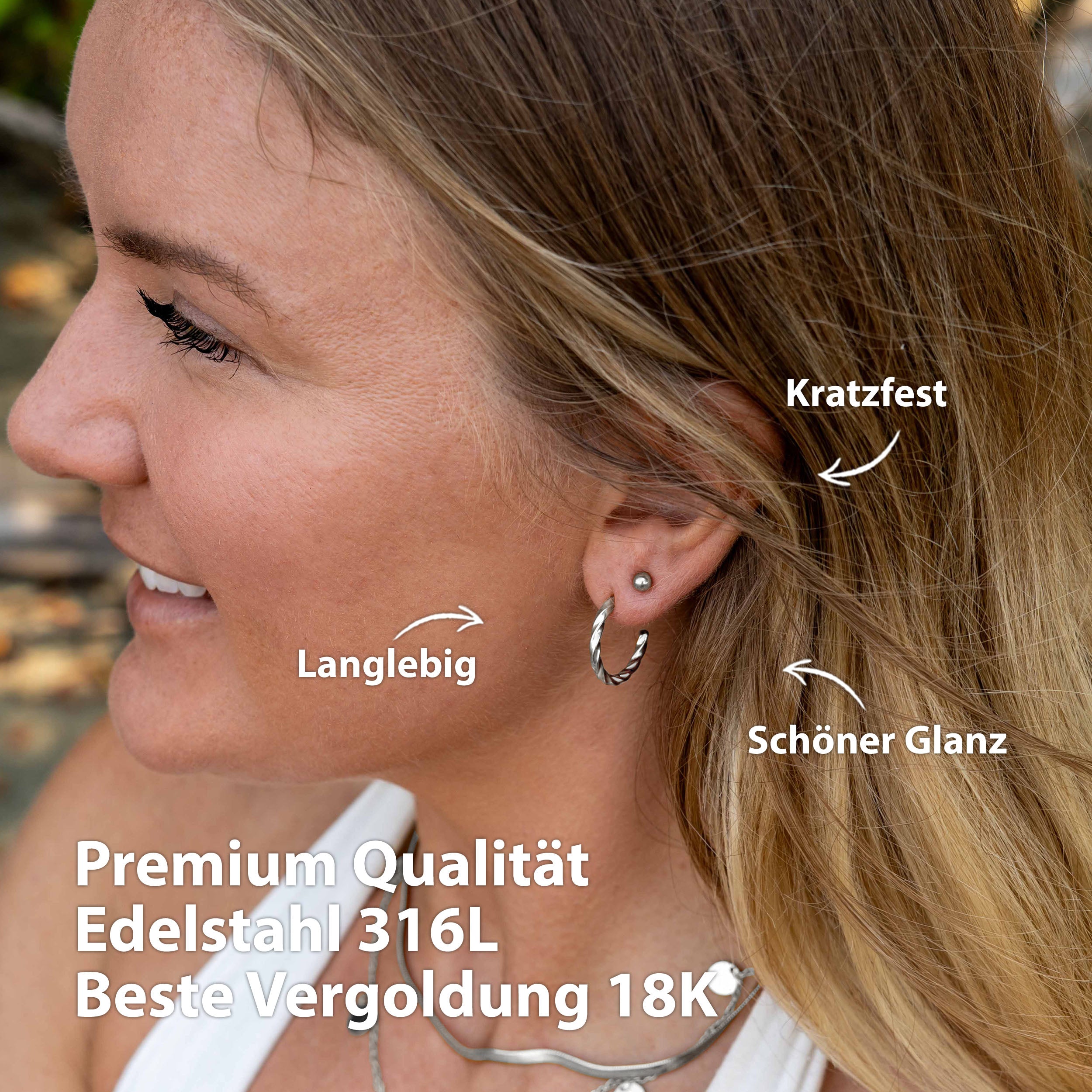 kleine creolen silber