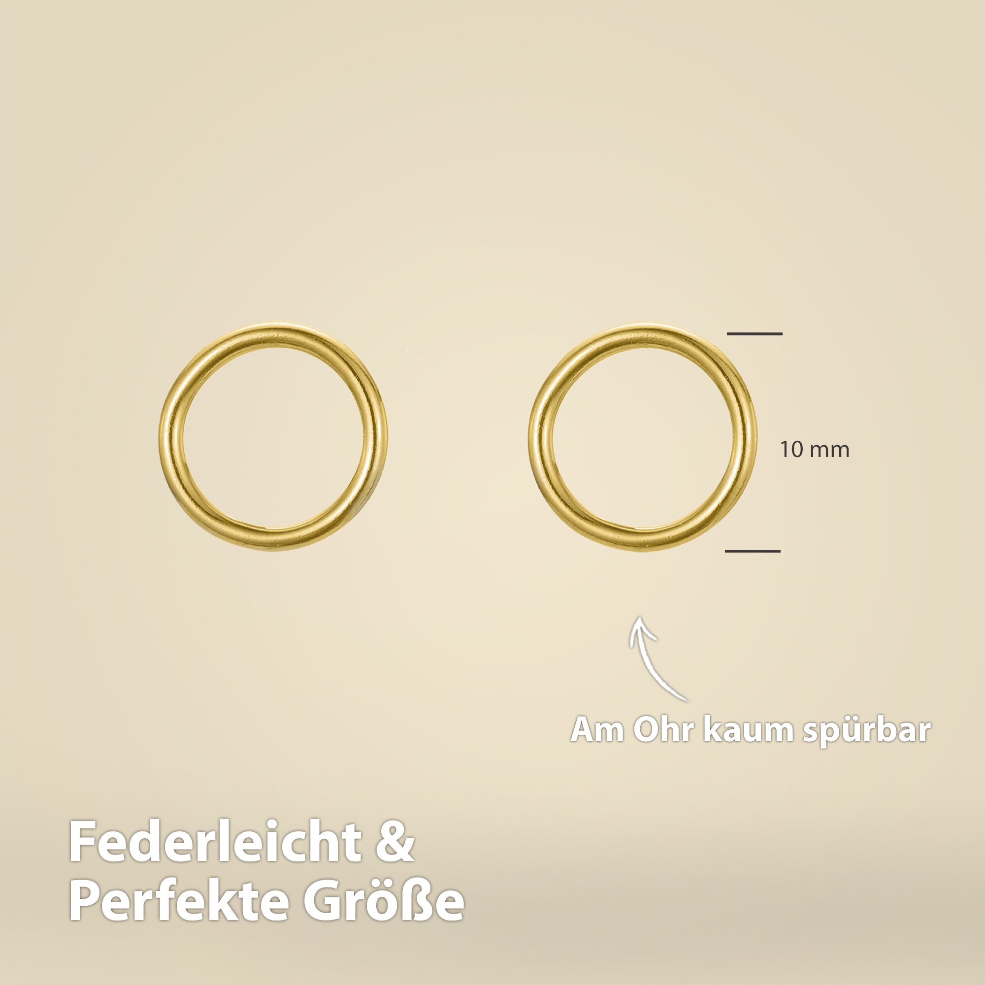BonnyCircle Kreis Ohrringe Gold