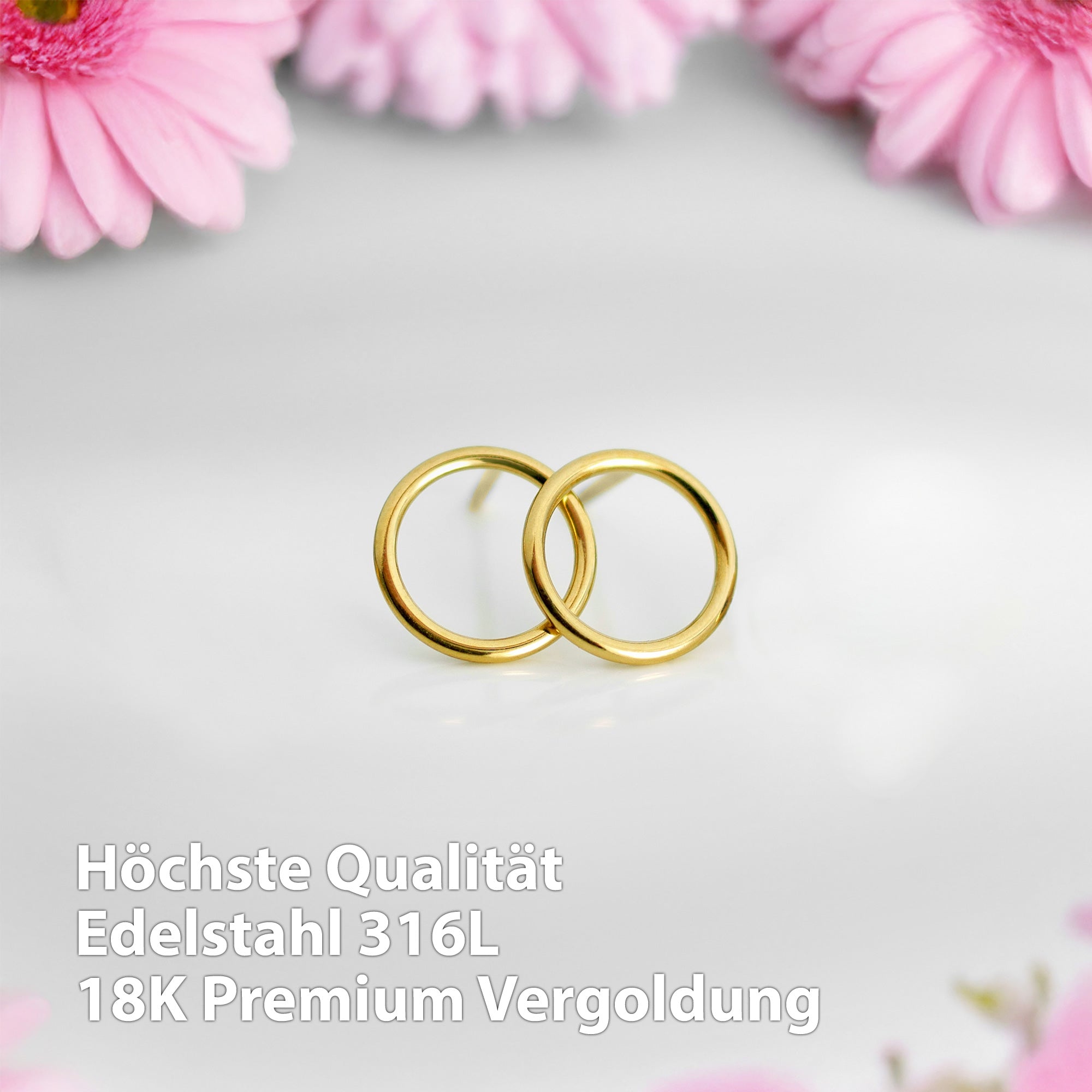 BonnyCircle Kreis Ohrringe Gold