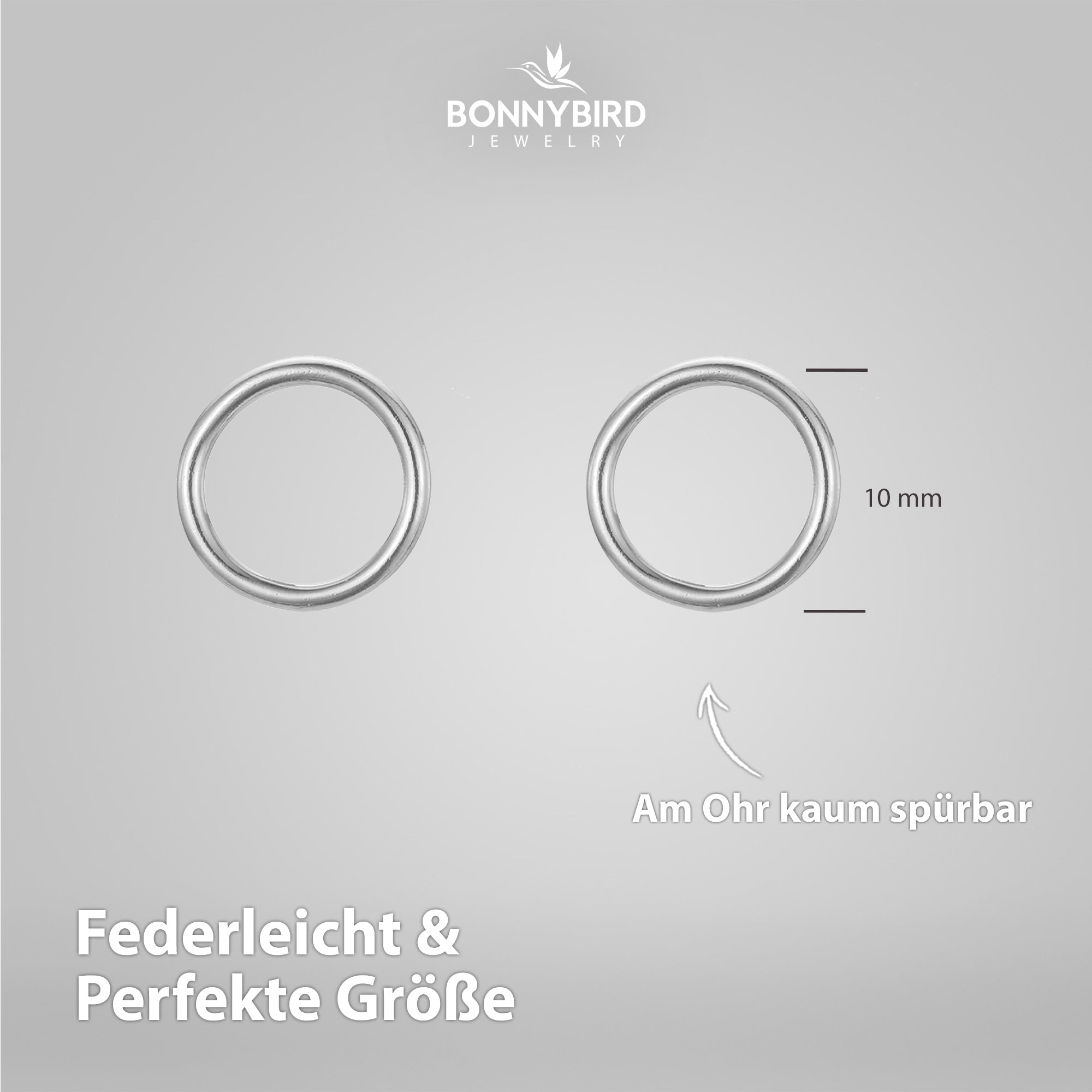 BonnyCircle Kreis Ohrringe Silber