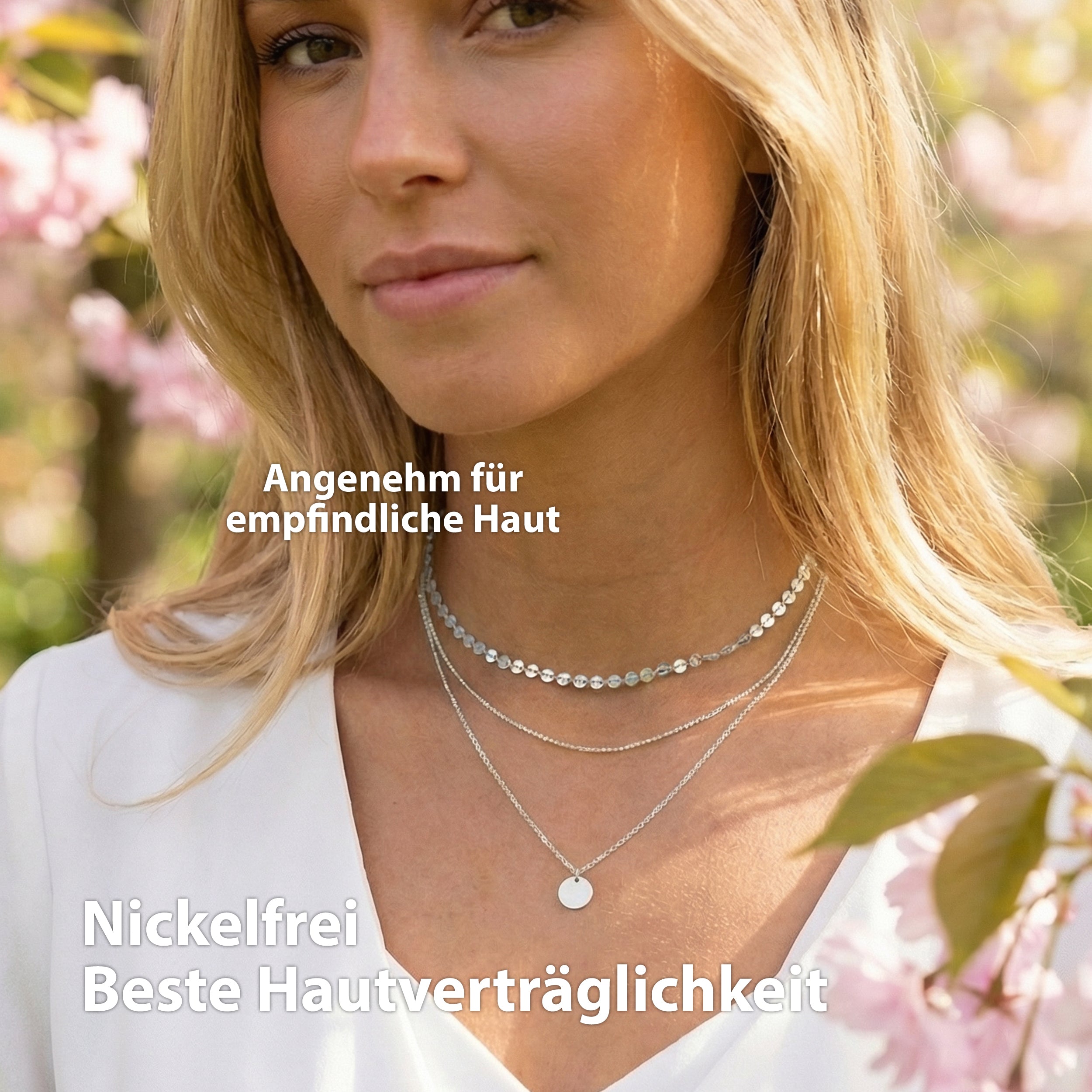 Bundle: BonnyBoho + BonnyDots Halsketten Set Silber